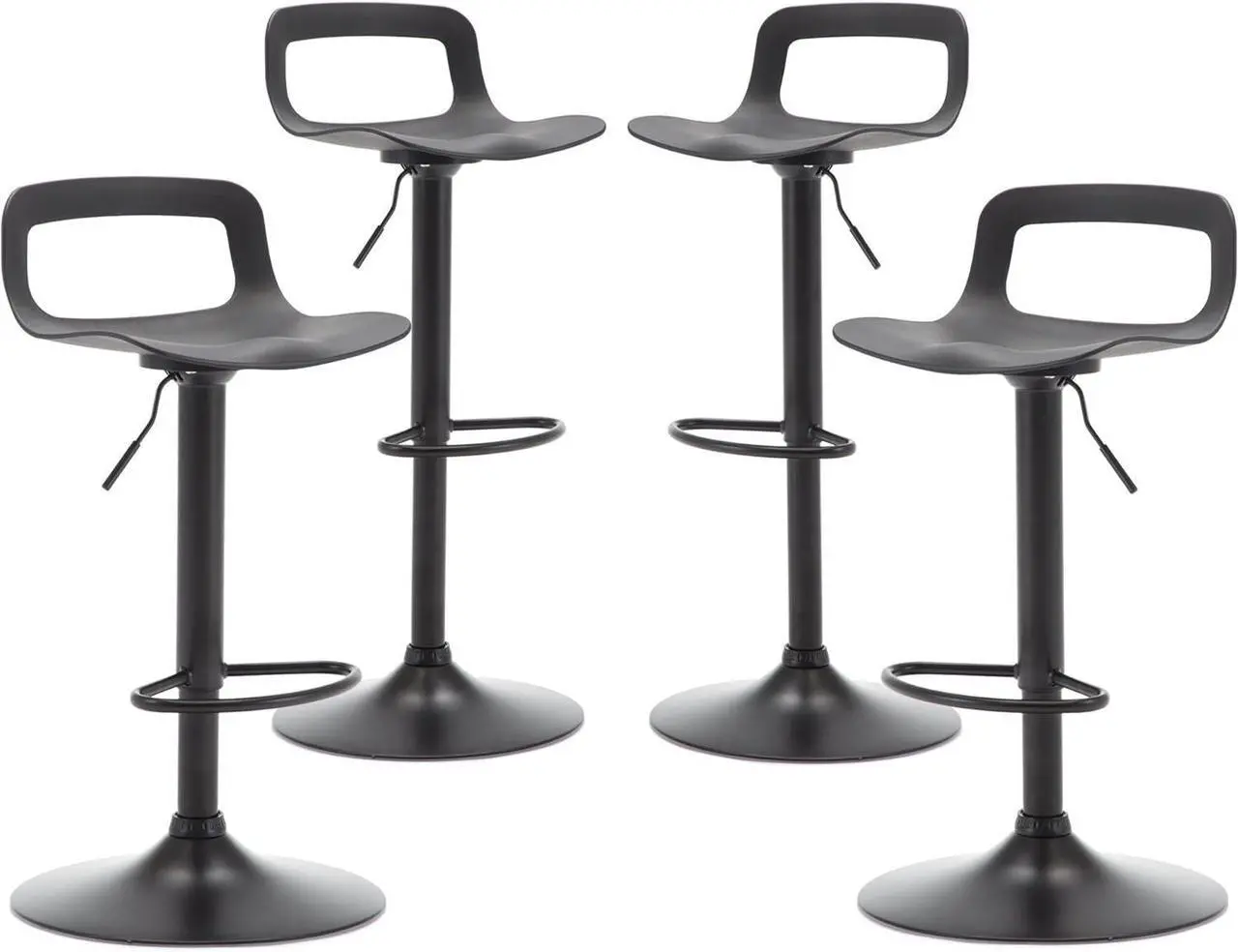 Main image of thksbought Set of 4 Modern Bar Stools Simple Adjustable Bar Stool(Matte Back)