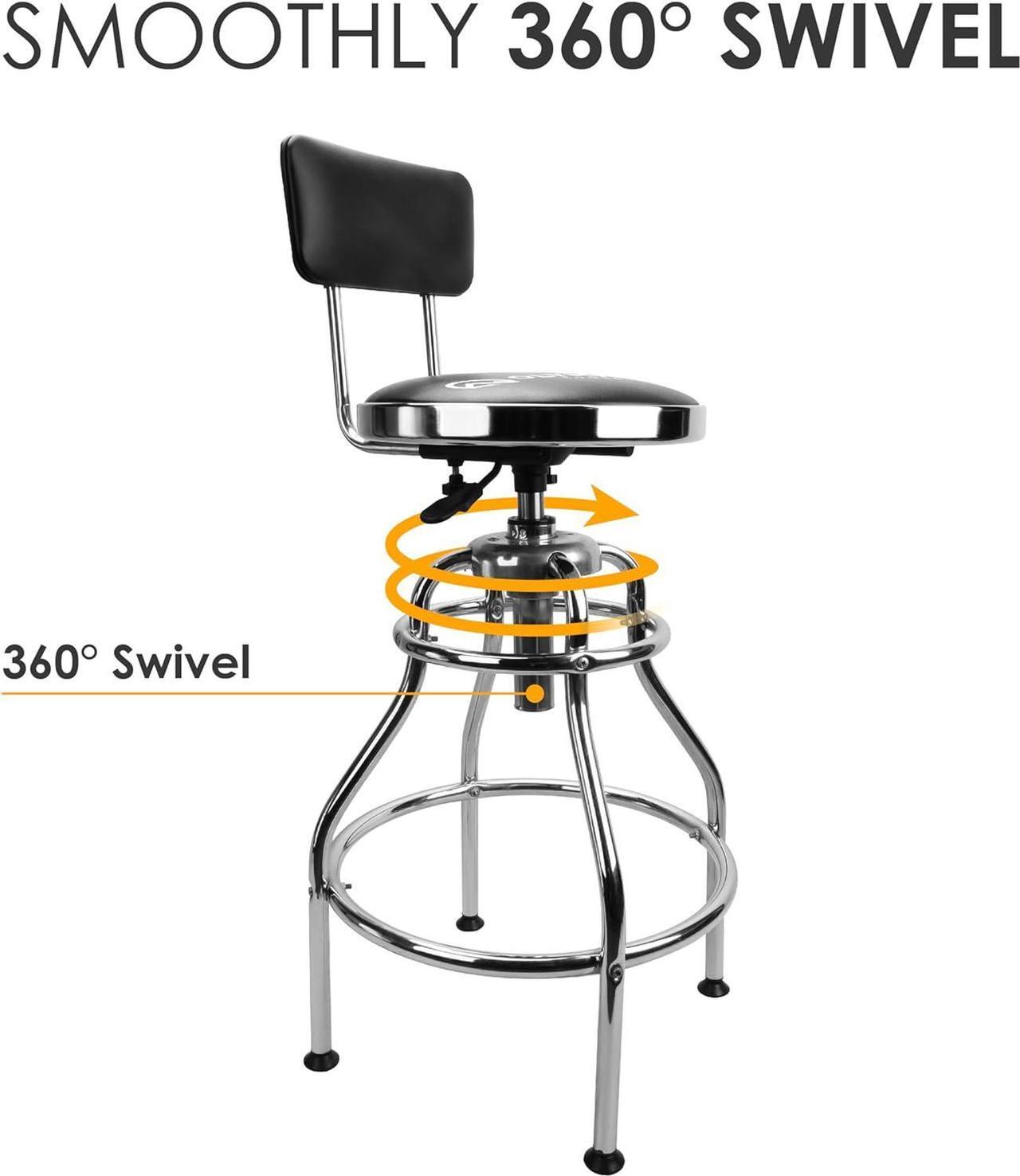 Alt view image 6 of 7 - Olympia Tools 82-738 Adjustable Hydraulic Work Stool, Black