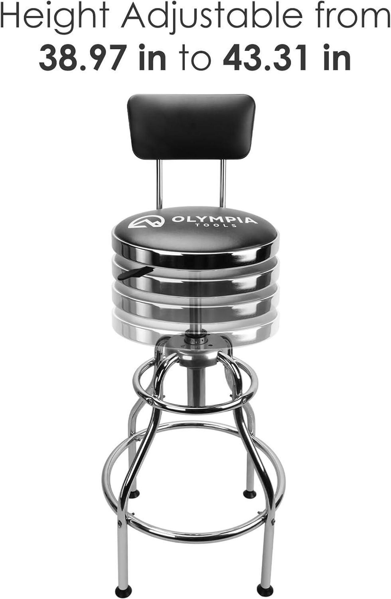 Alt view image 5 of 7 - Olympia Tools 82-738 Adjustable Hydraulic Work Stool, Black