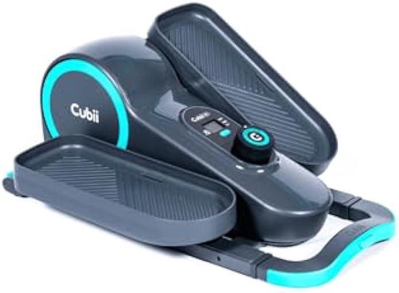 Alt view image 4 of 5 - Cubii GO - Under Desk Elliptical Bike Pedal Exerciser, with LCD Fitness Tracker Screen, Adjustable Resistance, Work from Home Fitness, Built-in Wheels and Portable Expanding Handle