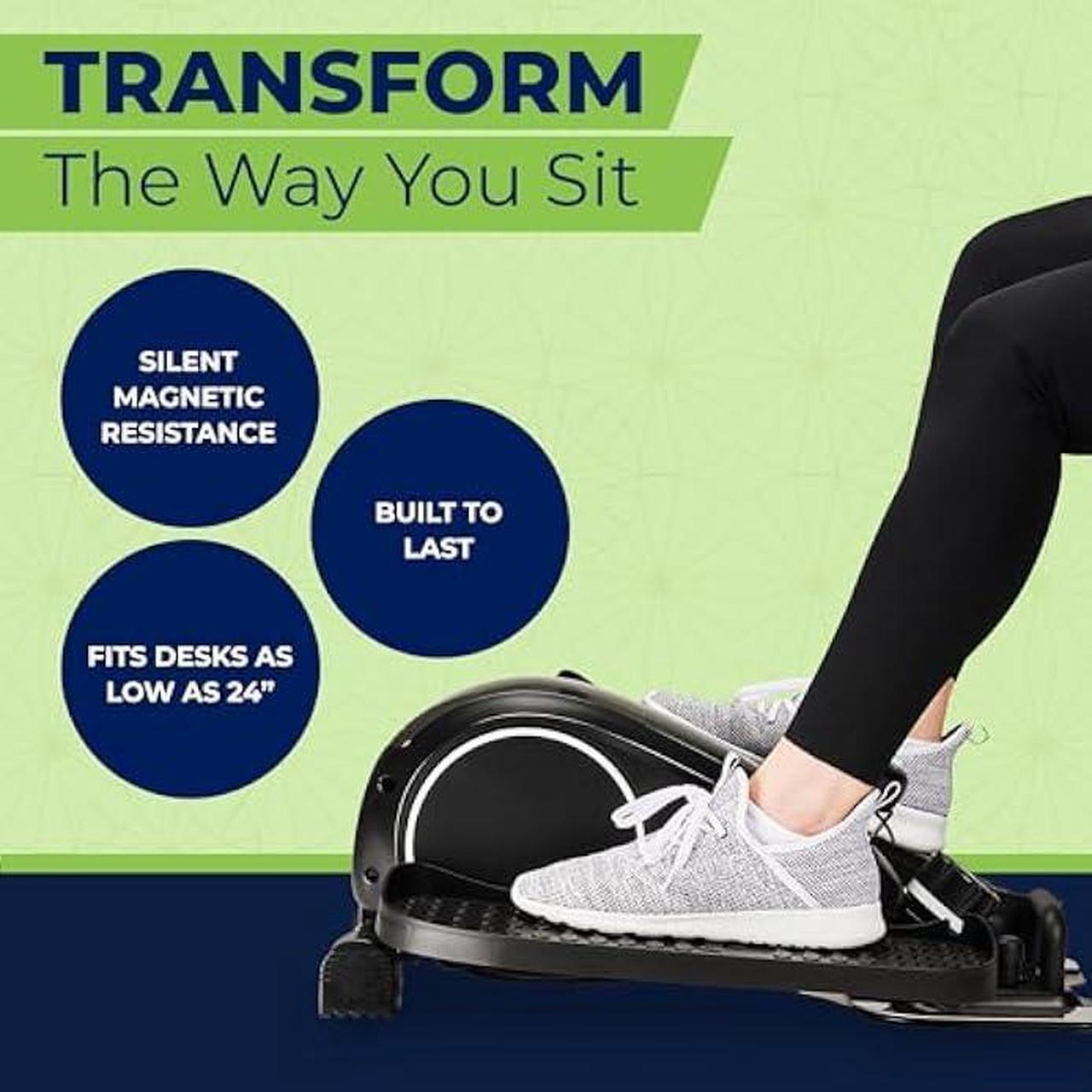 Alt view image 2 of 5 - DeskCycle Ellipse Leg Exerciser - Under Desk Elliptical Machine and Foot Pedal Exerciser - Leg Exerciser While Sitting - Compact Under Desk Exercise Equipment