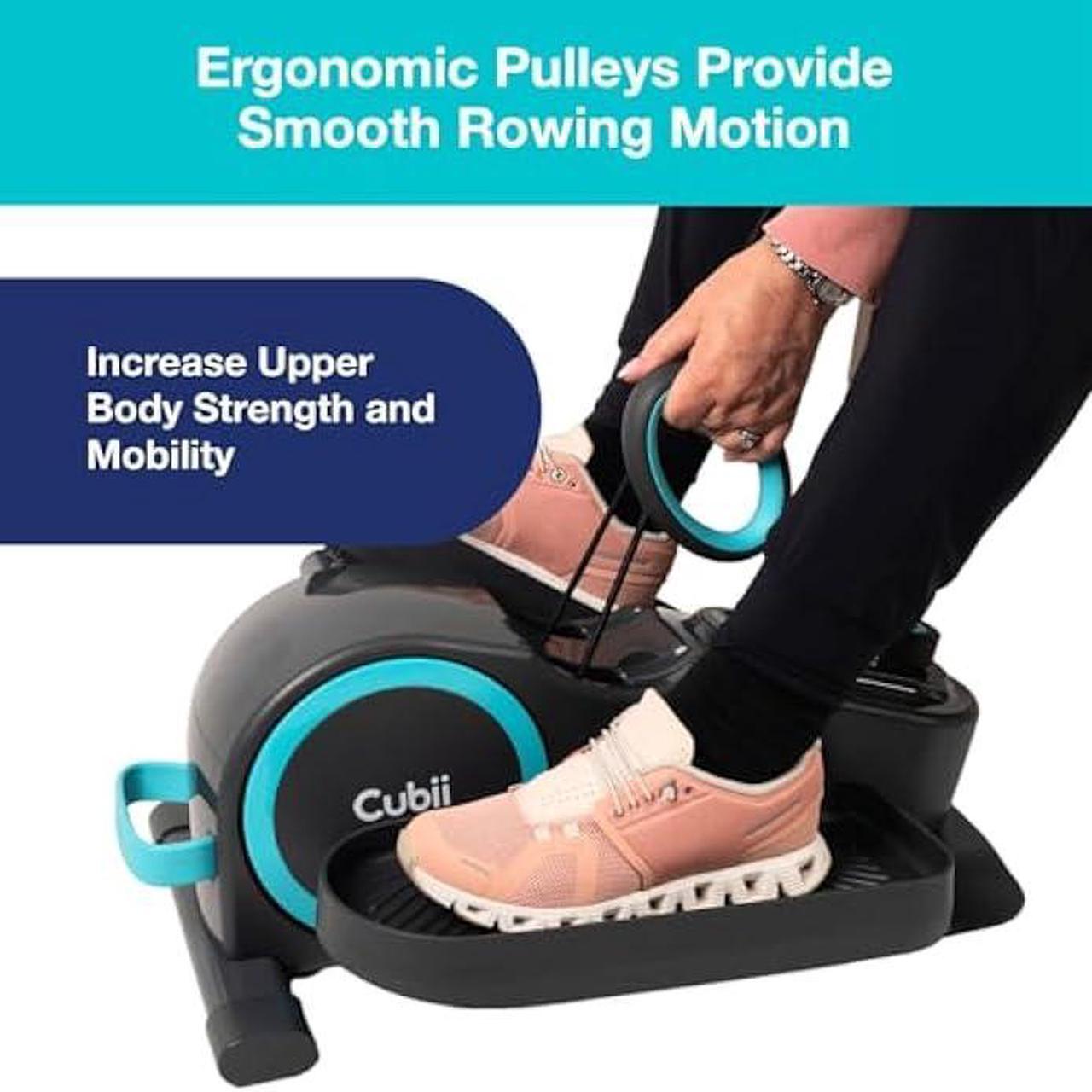 Alt view image 2 of 6 - Cubii Total Body - Compact 2-in-1 Elliptical with 12 Resistance Levels, Low-Impact Cardio & Strength Training with an Ergonomic Pulley System for a Full-Body Workout - Adult to Senior