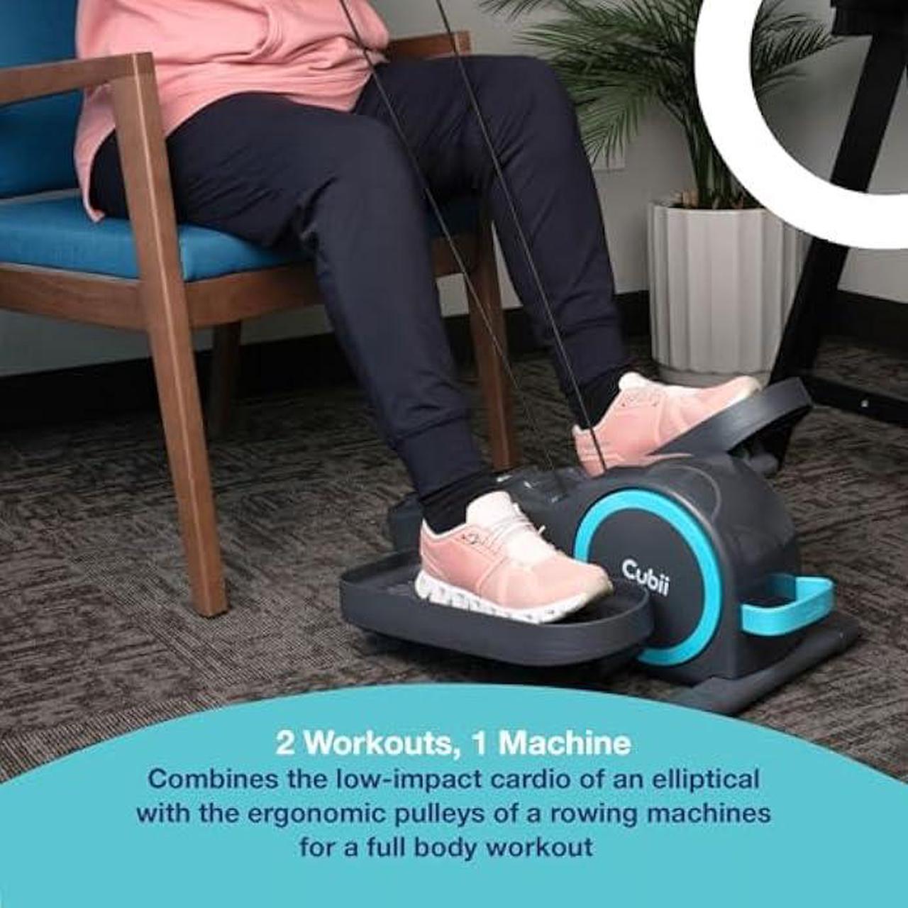 Alt view image 6 of 6 - Cubii Total Body - Compact 2-in-1 Elliptical with 12 Resistance Levels, Low-Impact Cardio & Strength Training with an Ergonomic Pulley System for a Full-Body Workout - Adult to Senior