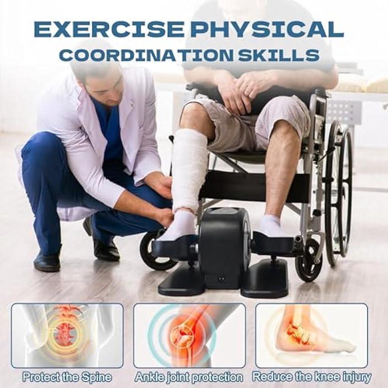 Alt view image 4 of 5 - Under Desk Elliptical Machine, Electric Ellipse Leg Exerciser for Seniors, Elliptical Exercise Machine Home Use Seated Pedal Exerciser with Remote Control and Large Pedals