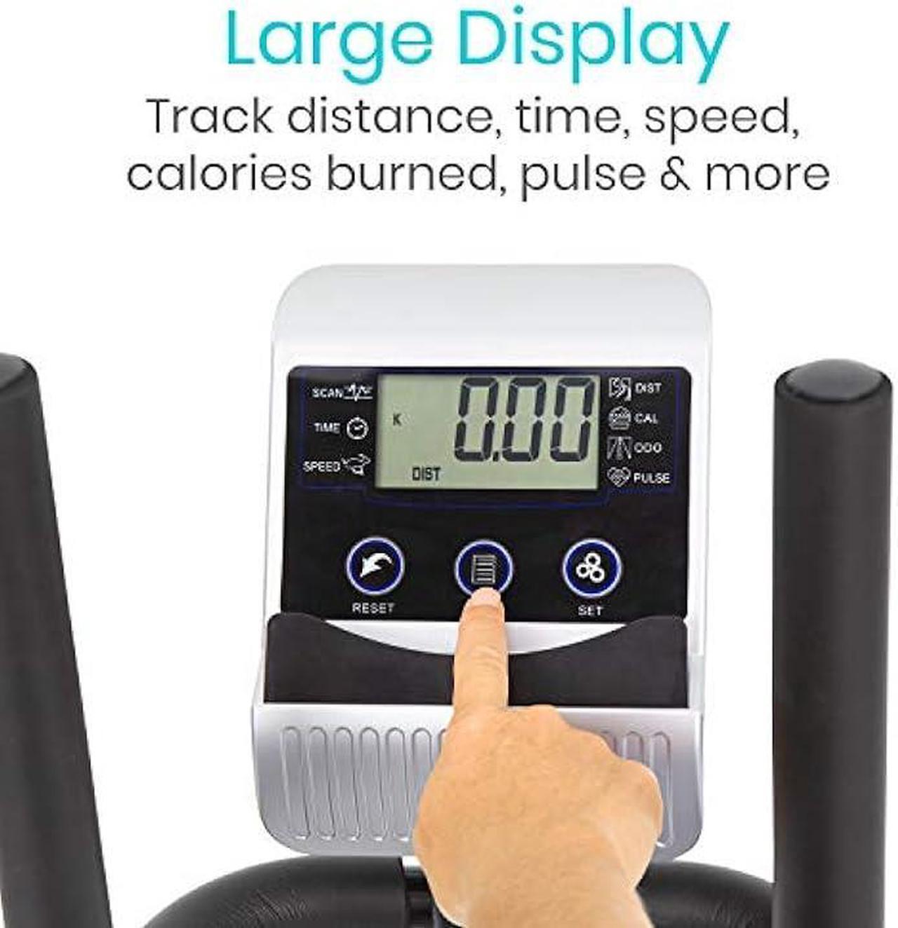 Alt view image 4 of 5 - Vive Recumbent Exercise Bike - Stationary Recumbent Exercise Cycle Device for Seniors, Adults, Men and Women - Indoor Fitness Equipment - at Home Cycling, Adjustable Resistances, Digital Display