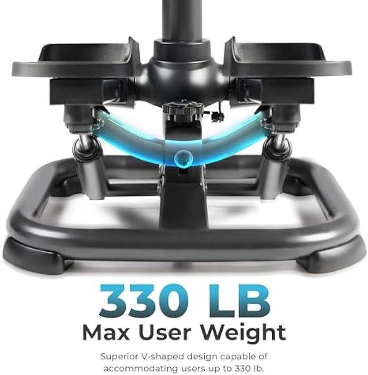 Alt view image 2 of 5 - Sunny Health & Fitness 2-in-1 Premium Power Stepper with Resistance Bands, Low-Impact Cardio, Space-Saving, Height-Adjustable, with Enhanced Bluetooth Connectivity with Free SunnyFit App