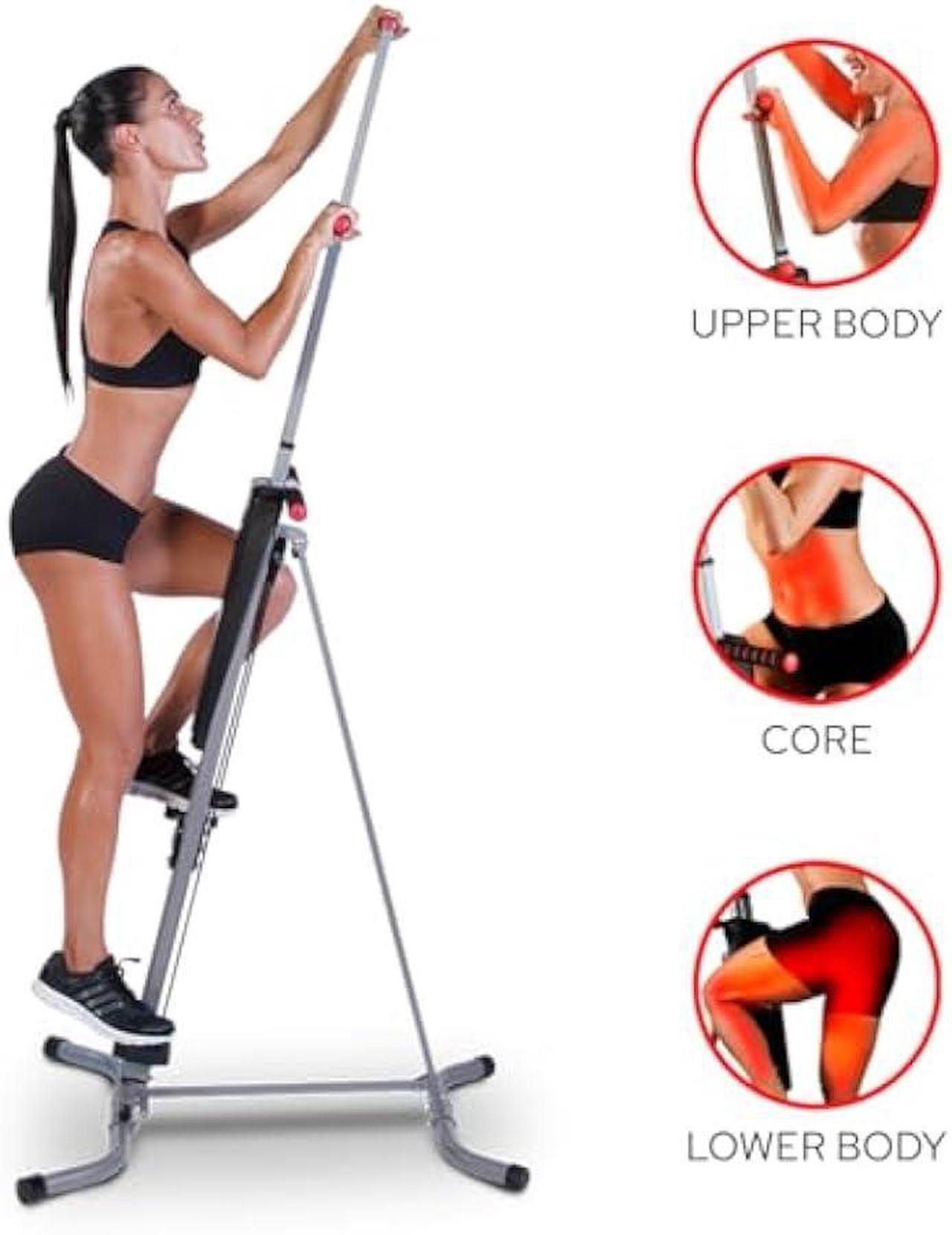 Alt view image 4 of 6 - MaxiClimber 2.0 Vertical Climber ERS (Elastic Resistance System) - Easy to Assemble, Folding Exercise Machine Combines Cardio & Strength Training for a Low Impact, Full Body Workout - Free Fitness App