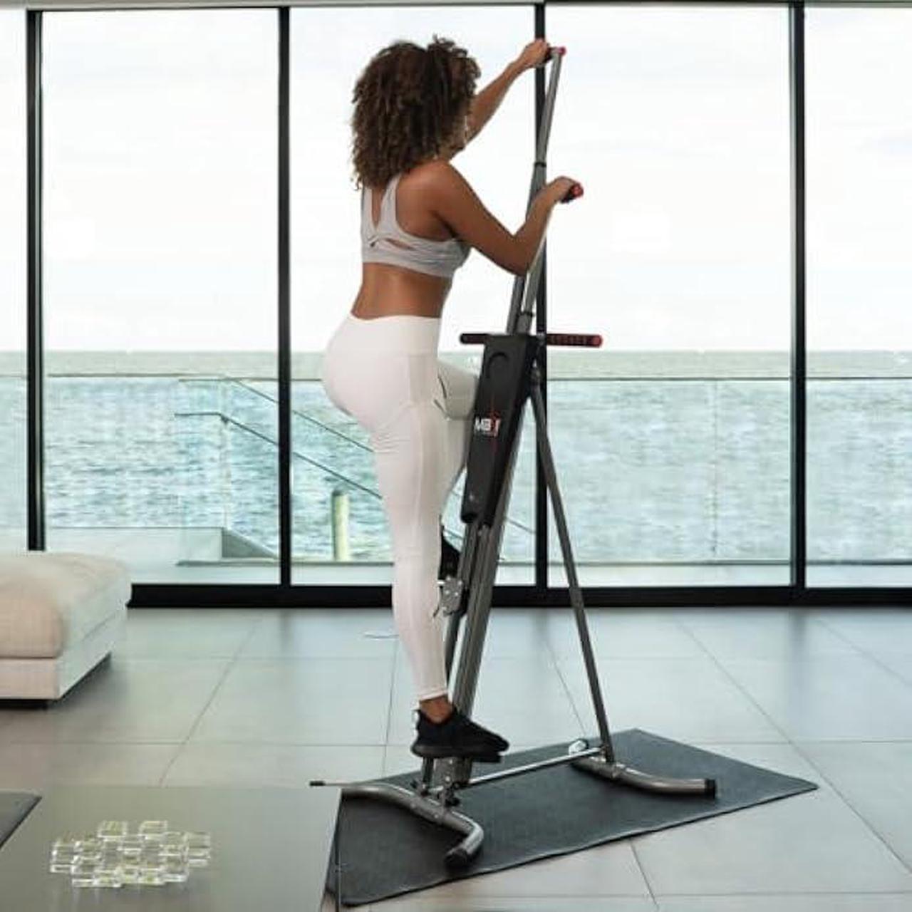 Alt view image 5 of 6 - MaxiClimber 2.0 Vertical Climber ERS (Elastic Resistance System) - Easy to Assemble, Folding Exercise Machine Combines Cardio & Strength Training for a Low Impact, Full Body Workout - Free Fitness App