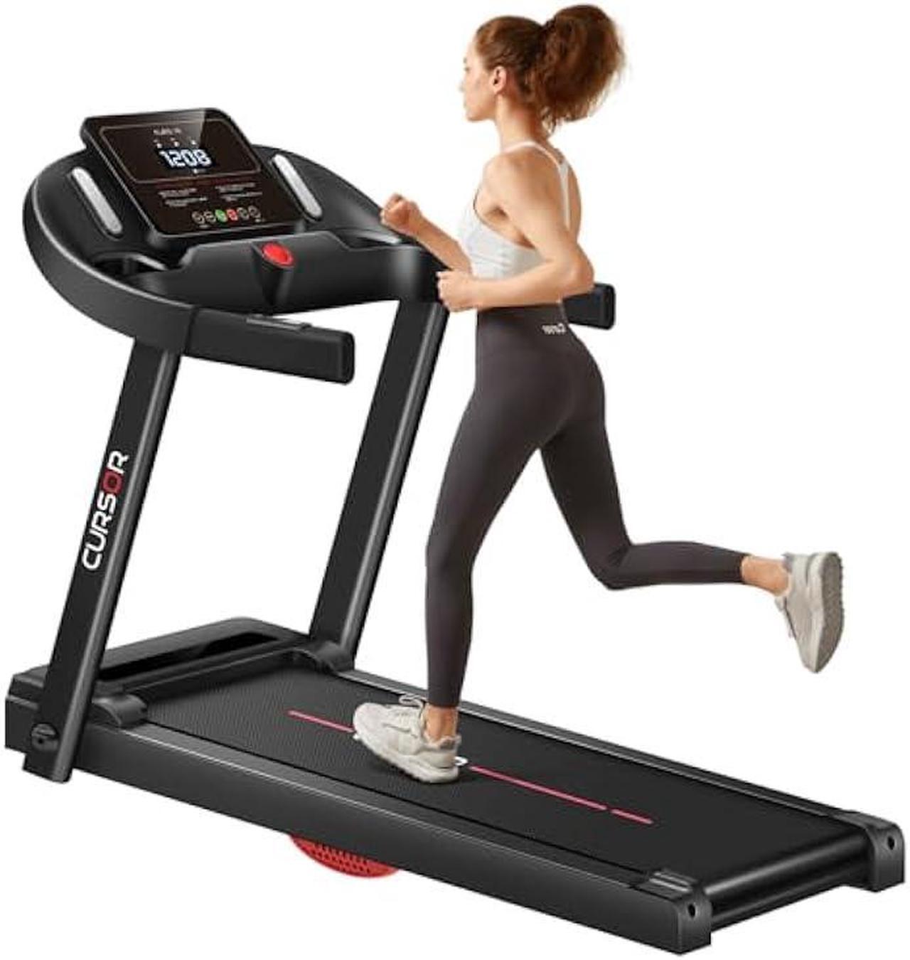 Main image of CURSOR FITNESS Home Folding Treadmill with Pulse Sensor, 2.5 HP Quiet Brushless, 7.5 MPH, 265 LBS Capacity