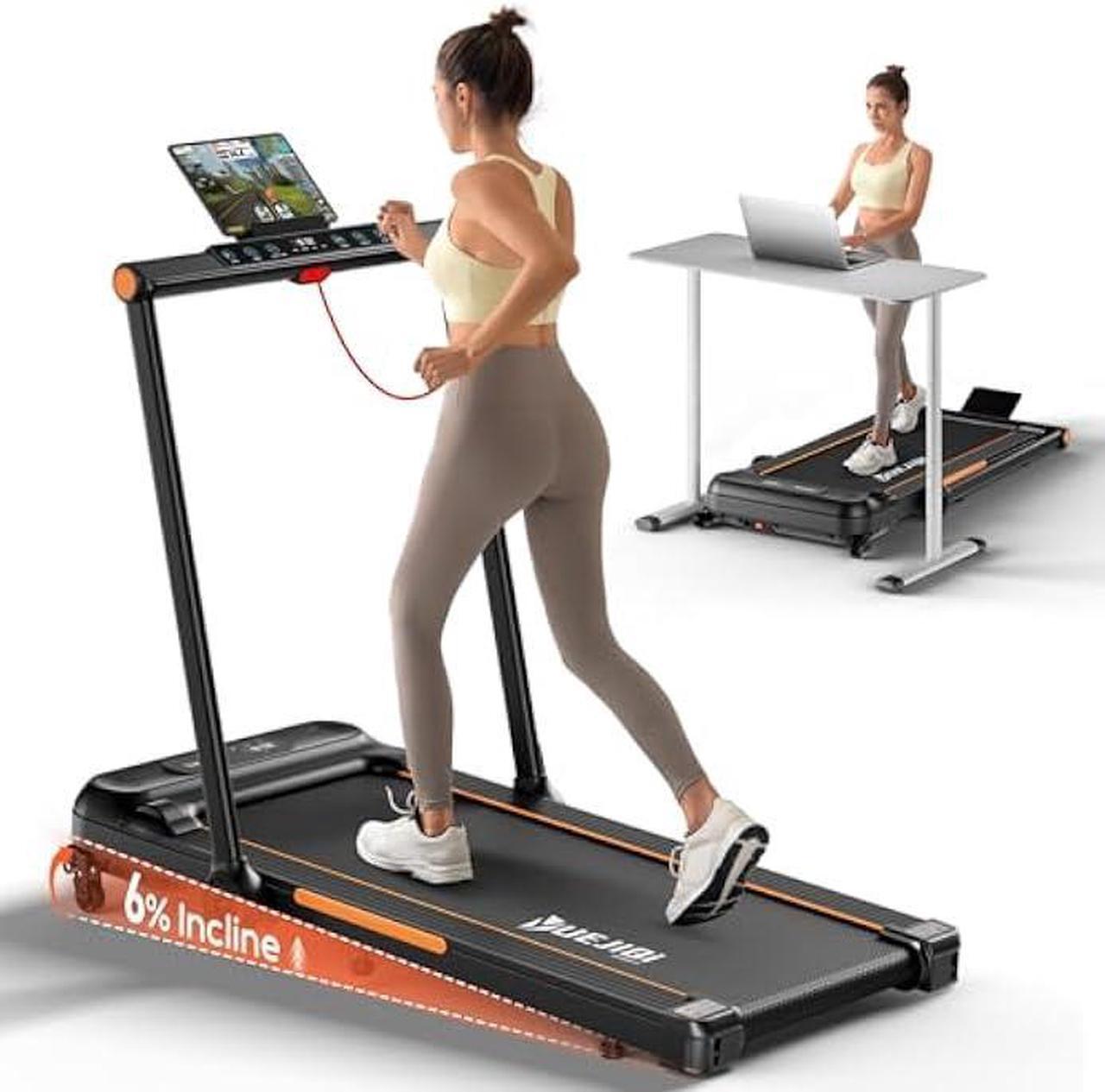 Main image of Treadmills for Home, 3.0HP Folding Treadmill with Incline, Small Space Portable Running Machine, 240 Lbs Capacity with 12 Preset PROG, LED Display, Speaker and Cup Holder