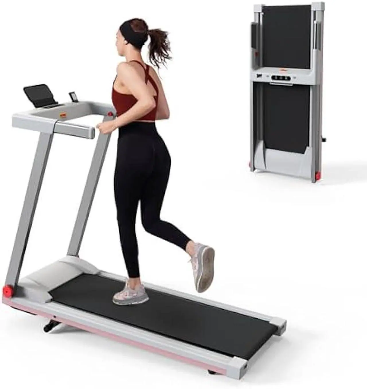 Main image of DeerRun Incline Treadmills for Home, Folding Treadmill for Walking, Running & Jogging, 3.5 HP Compact Raceable Treadmill with 350 LBS, Bluetooth Enable