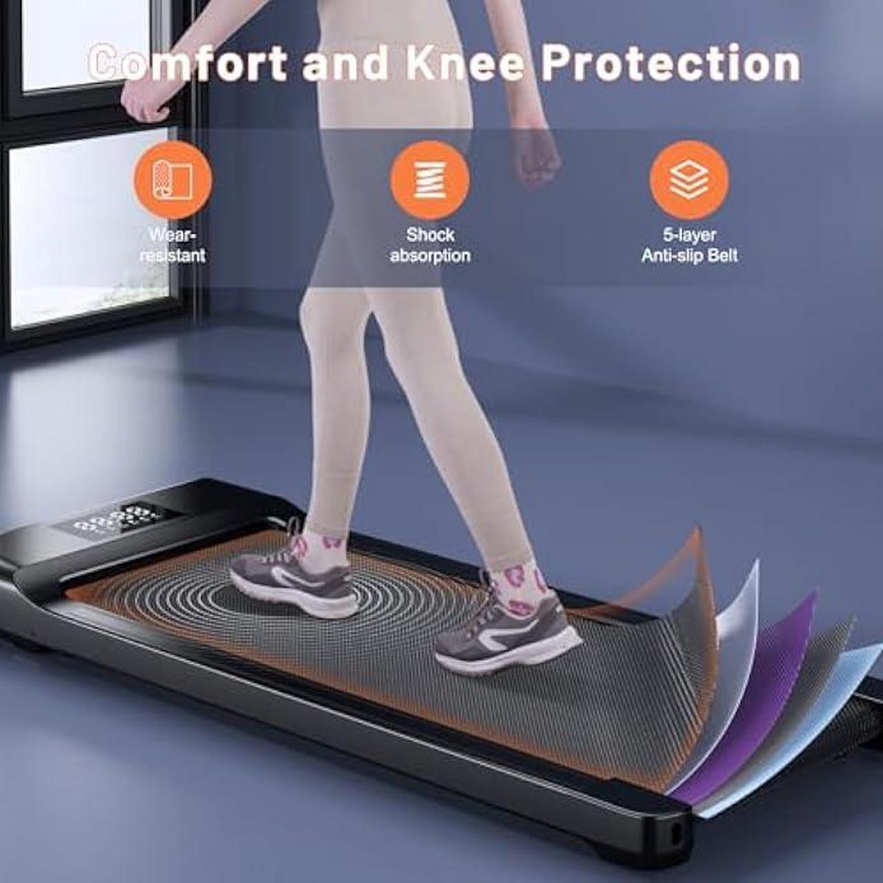 Alt view image 5 of 5 - Walking Pad Treadmill, Smart Walking Pads, 2.5HP Under Desk Treadmill for Home Office Use, Remote Control & App-Enabled, No Assembly Required, 300lb Weight Capacity