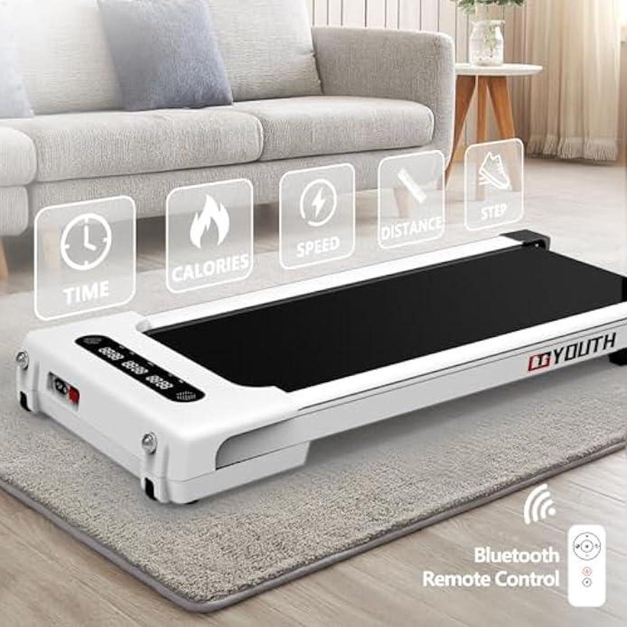 Alt view image 2 of 5 - GOYOUTH 2 in 1 Under Desk Electric Treadmill Motorized Exercise Machine with Wireless Speaker, Remote Control and LED Display, Walking Jogging Machine for Home/Office Use