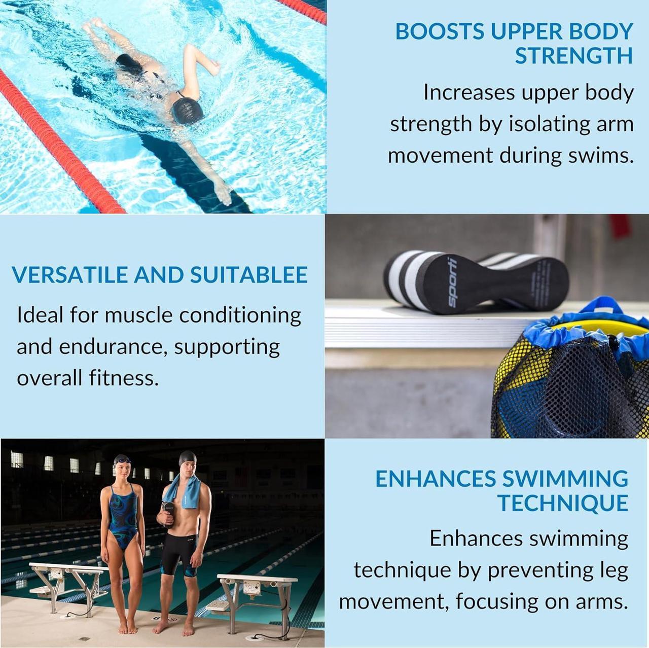 Alt view image 3 of 7 - Sporti Pull Buoy for Women & Men or Beginners, EVA 5-Layer Pull Buoy Leg Float, Swimmer Accessories, Pool Training Aid