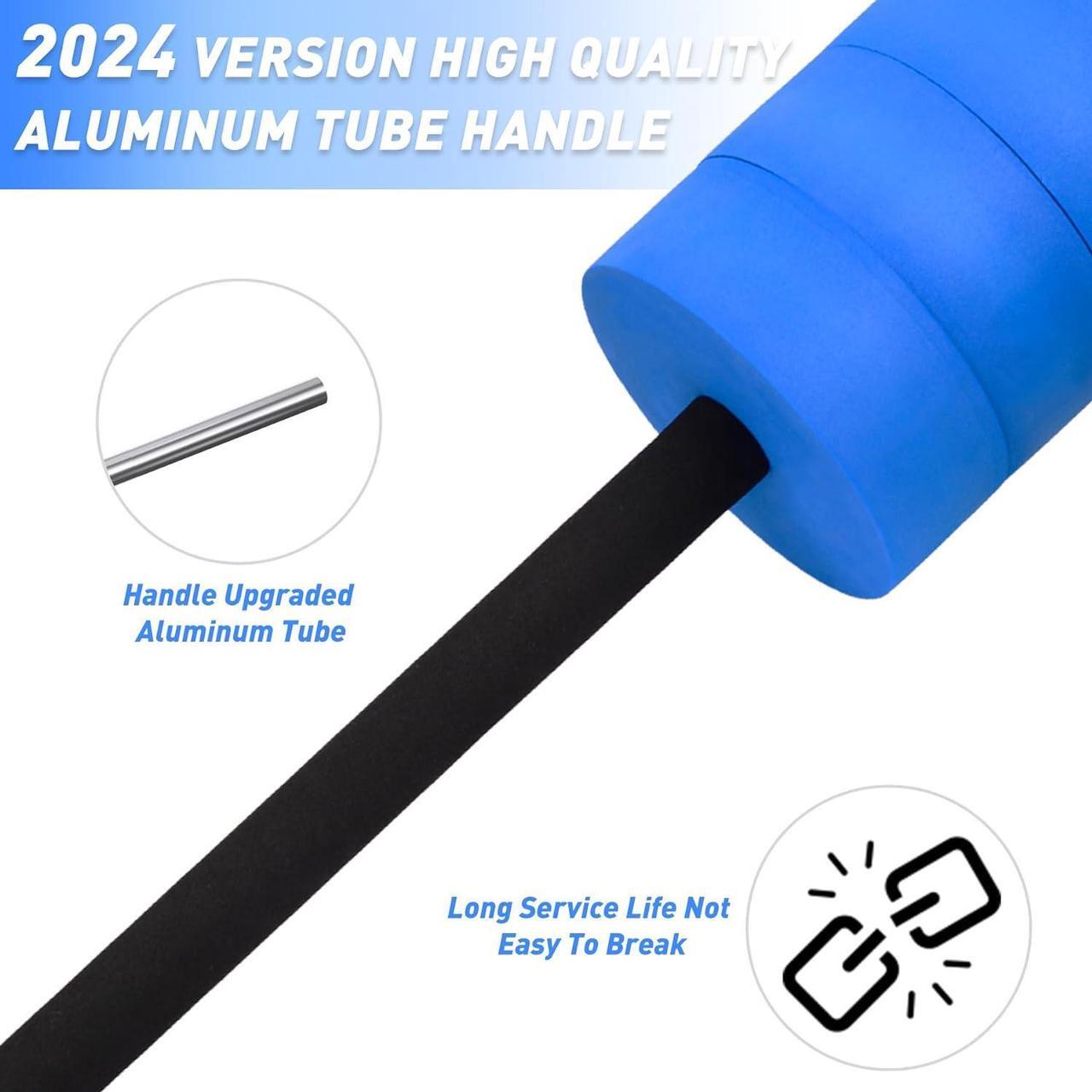 Alt view image 2 of 7 - Hikeen Aquatic Exercise Dumbbells Water Dumbbell Pool Resistance Aquatic Fitness Barbells with 4 High-Density EVA Foam Pool Weights Dumbbells, for Water Aerobics Weight Loss