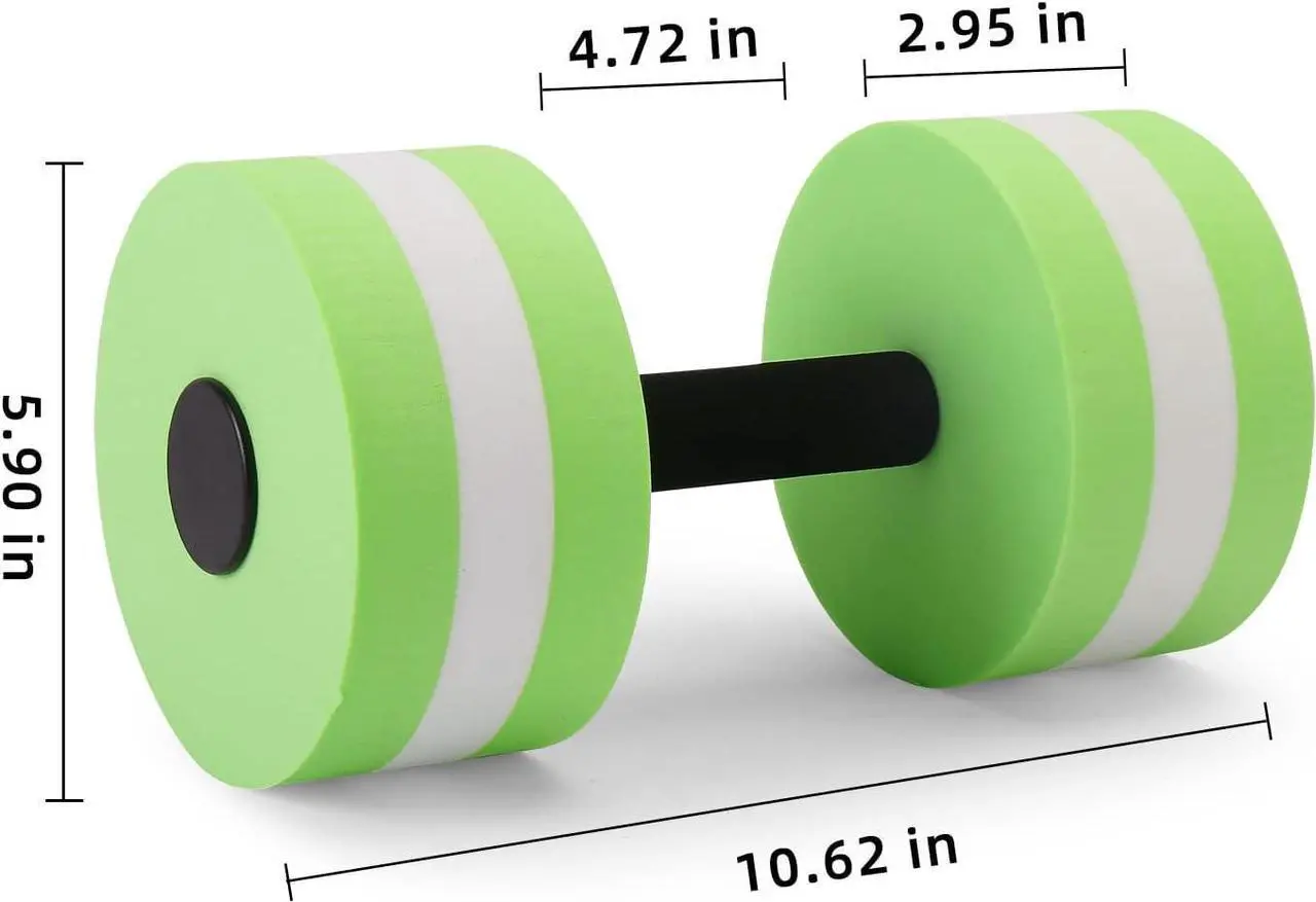 Alt view image 6 of 7 - Water Aerobics Set for Aquatic Exercise, Pool Fitness Equipment Foam Water Dumbbell Set, New Upgrade Aquatic Dumbbells and Foam Swim Aquatic Cuffs, Water Workout Fitness Tool