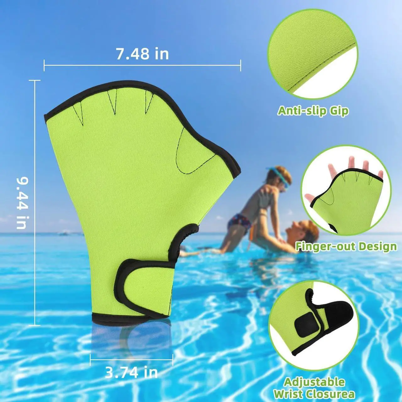 Alt view image 5 of 7 - Water Aerobics Set for Aquatic Exercise, Pool Fitness Equipment Foam Water Dumbbell Set, New Upgrade Aquatic Dumbbells and Foam Swim Aquatic Cuffs, Water Workout Fitness Tool