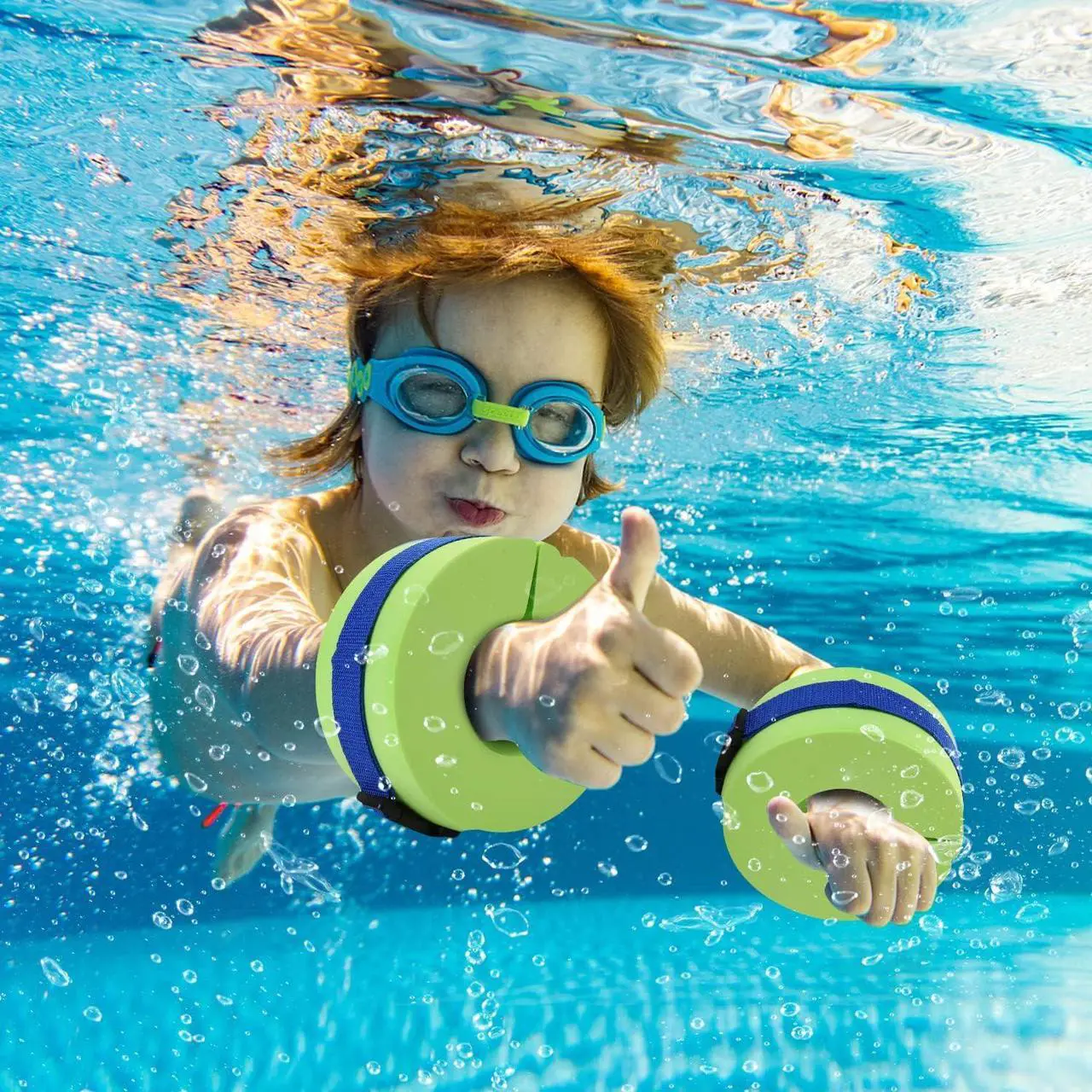 Alt view image 4 of 7 - Water Aerobics Set for Aquatic Exercise, Pool Fitness Equipment Foam Water Dumbbell Set, New Upgrade Aquatic Dumbbells and Foam Swim Aquatic Cuffs, Water Workout Fitness Tool