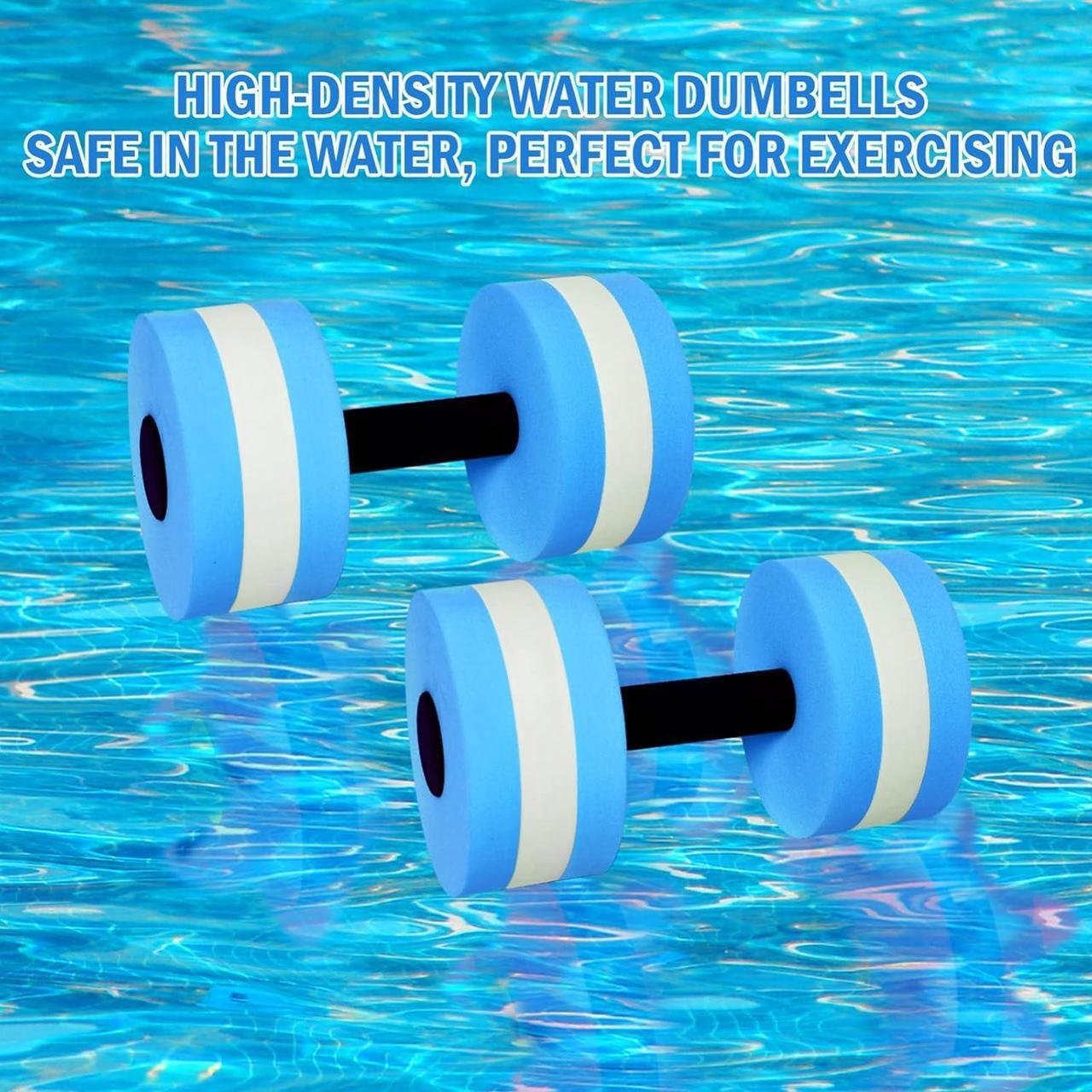 Alt view image 7 of 7 - Timoo Aquatic Dumbells Set of 2 Water Dumbells Pool Resistance Water Weight Water Aerobics High-Density EVA-Foam Pool Fitness