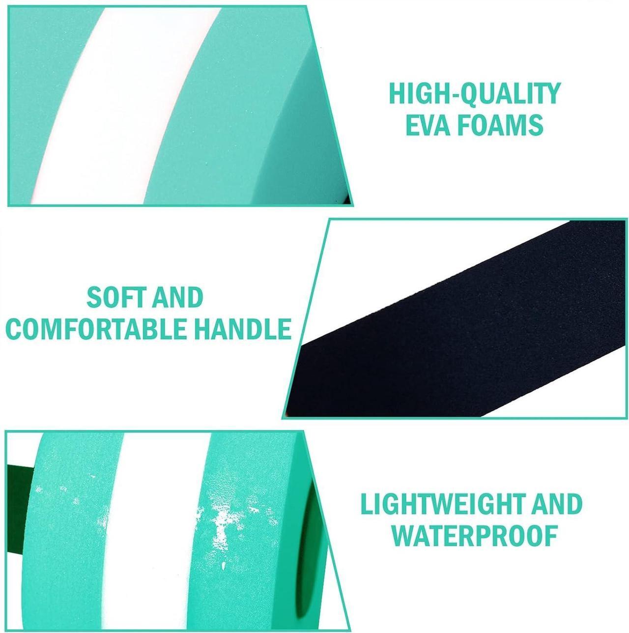 Alt view image 4 of 7 - Timoo Aquatic Dumbells Set of 2 Water Dumbbells for Water Aerobics Water Weights for Pool Exercise Set High-Density EVA-Foam Pool Dumbbells, Cyan