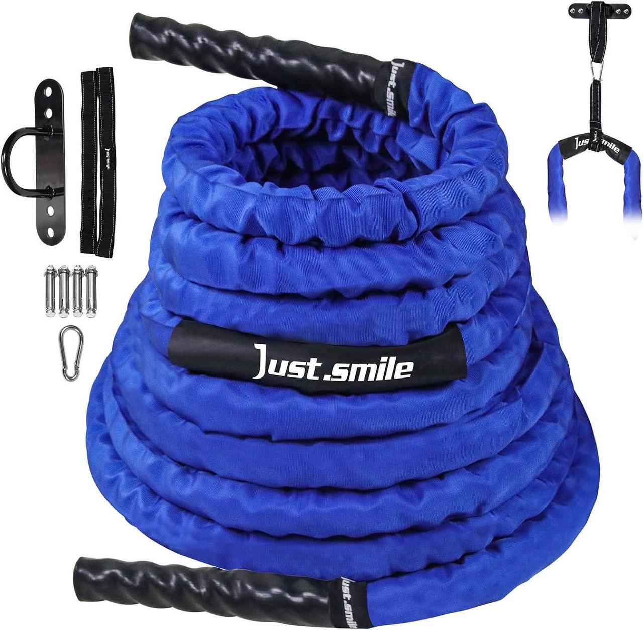 Main image of Battle Ropes,Ropes for Working Out, Battle Rope for Home Gym with Cover, Steel Anchor & Strap Included, Heavy Ropes for Exercise Training - 1.5/2 Inch