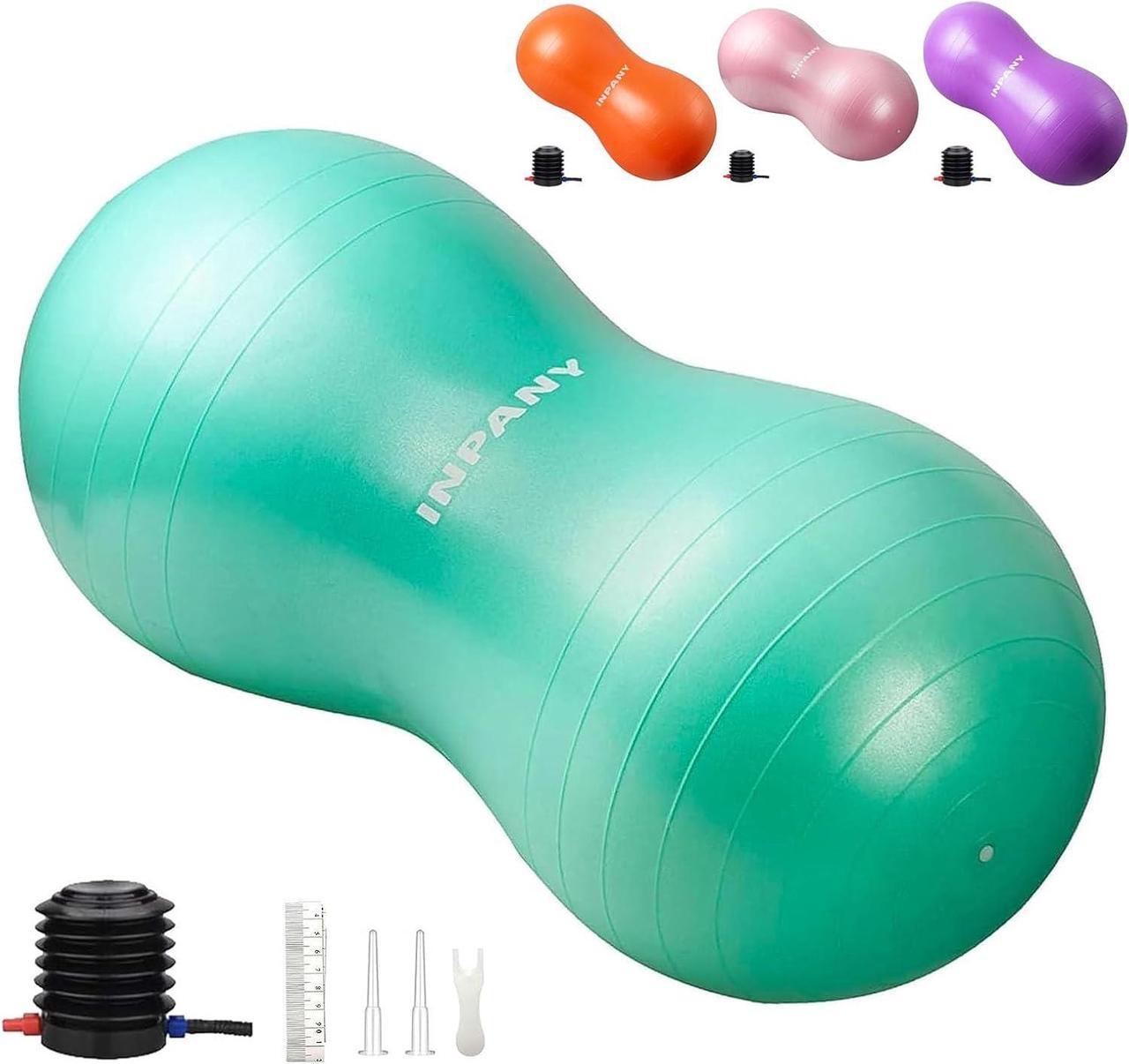 Main image of INPANY Peanut Ball - Anti Burst Exercise Ball for Labor Birthing, Physical Therapy for Kids, Core Strength, Flexible Seating, Home & Gym Fintness, Sensory Chair Wiggle Seat for Girls and Boys