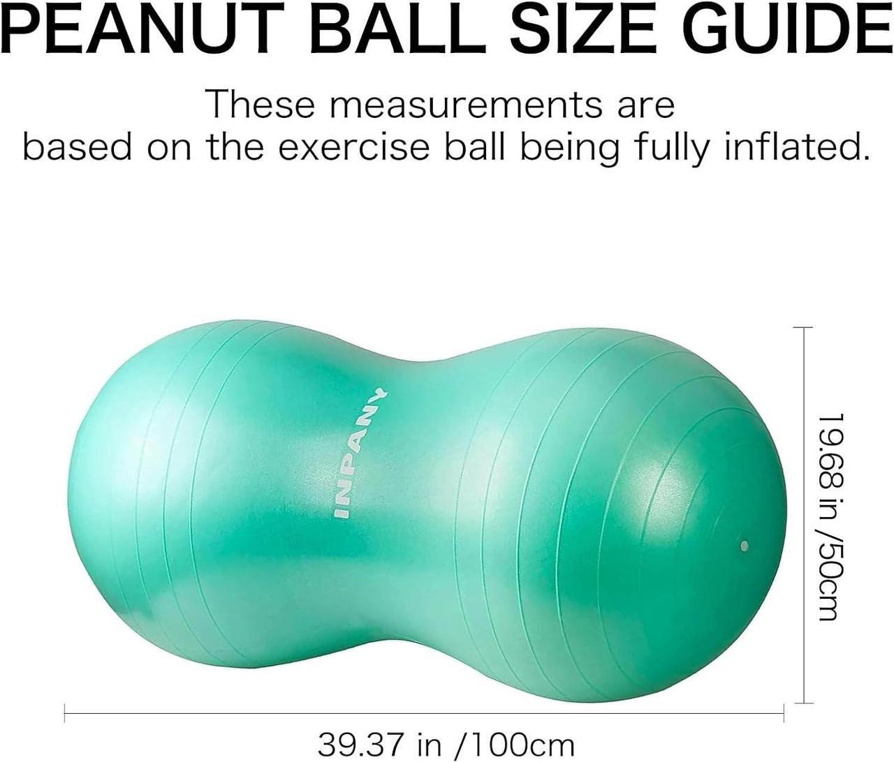 Alt view image 3 of 7 - INPANY Peanut Ball - Anti Burst Exercise Ball for Labor Birthing, Physical Therapy for Kids, Core Strength, Flexible Seating, Home & Gym Fintness, Sensory Chair Wiggle Seat for Girls and Boys
