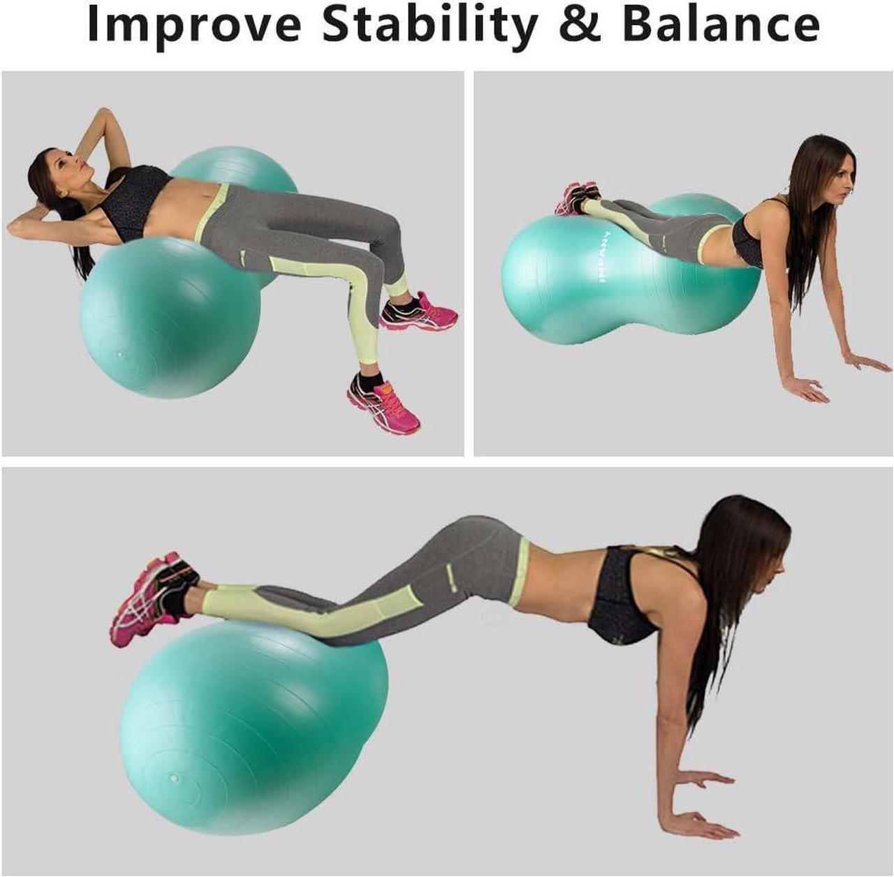 Alt view image 6 of 7 - INPANY Peanut Ball - Anti Burst Exercise Ball for Labor Birthing, Physical Therapy for Kids, Core Strength, Flexible Seating, Home & Gym Fintness, Sensory Chair Wiggle Seat for Girls and Boys