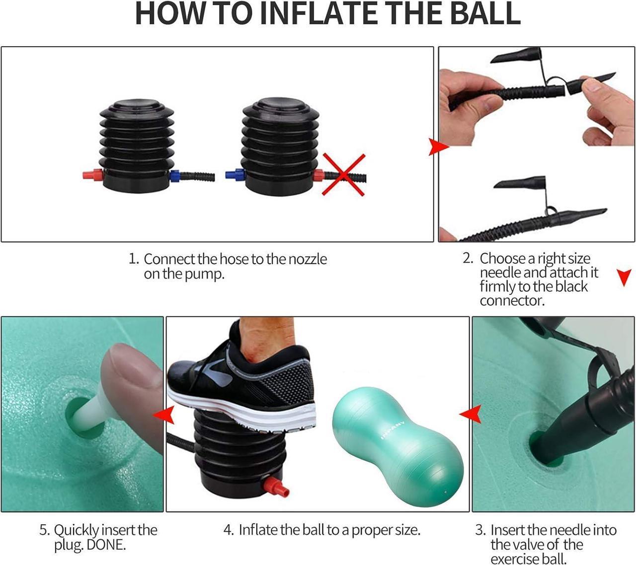 Alt view image 4 of 7 - INPANY Peanut Ball - Anti Burst Exercise Ball for Labor Birthing, Physical Therapy for Kids, Core Strength, Flexible Seating, Home & Gym Fintness, Sensory Chair Wiggle Seat for Girls and Boys