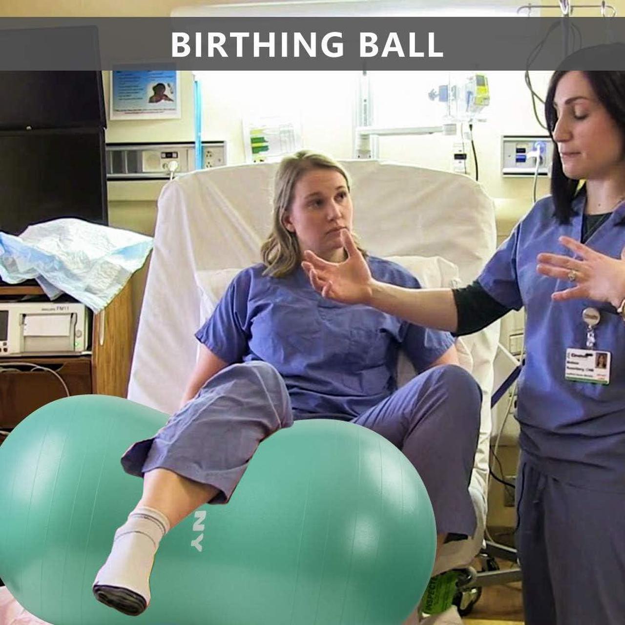 Alt view image 7 of 7 - INPANY Peanut Ball - Anti Burst Exercise Ball for Labor Birthing, Physical Therapy for Kids, Core Strength, Flexible Seating, Home & Gym Fintness, Sensory Chair Wiggle Seat for Girls and Boys