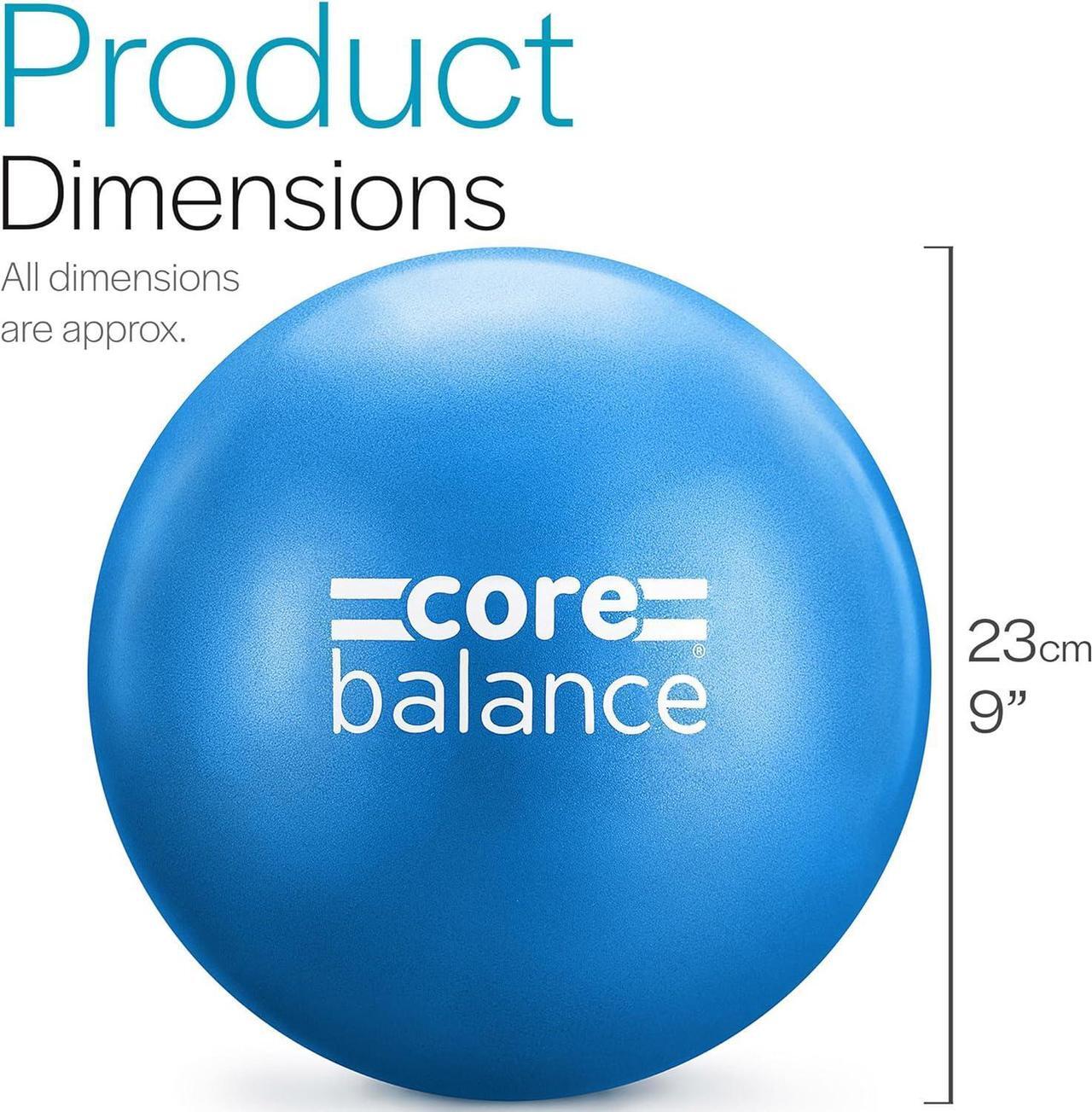 Alt view image 6 of 7 - Pilates Ball 9 Inch Anti Burst, Core Ball with Inflation Tube, Mini Pilates Ball for Physical Therapy, Small Exercise Ball for Yoga, Barre, Stretching and Core Stability Workout