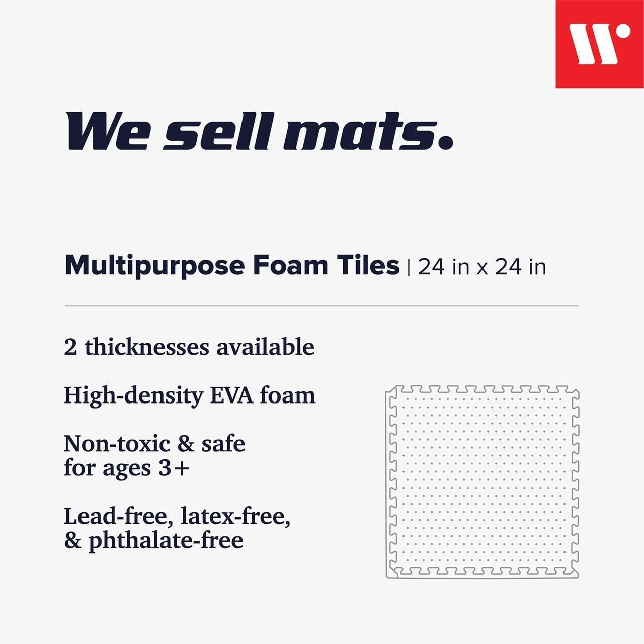 Alt view image 2 of 7 - We Sell Mats 3/8 Inch Thick Multipurpose Exercise Floor Mat