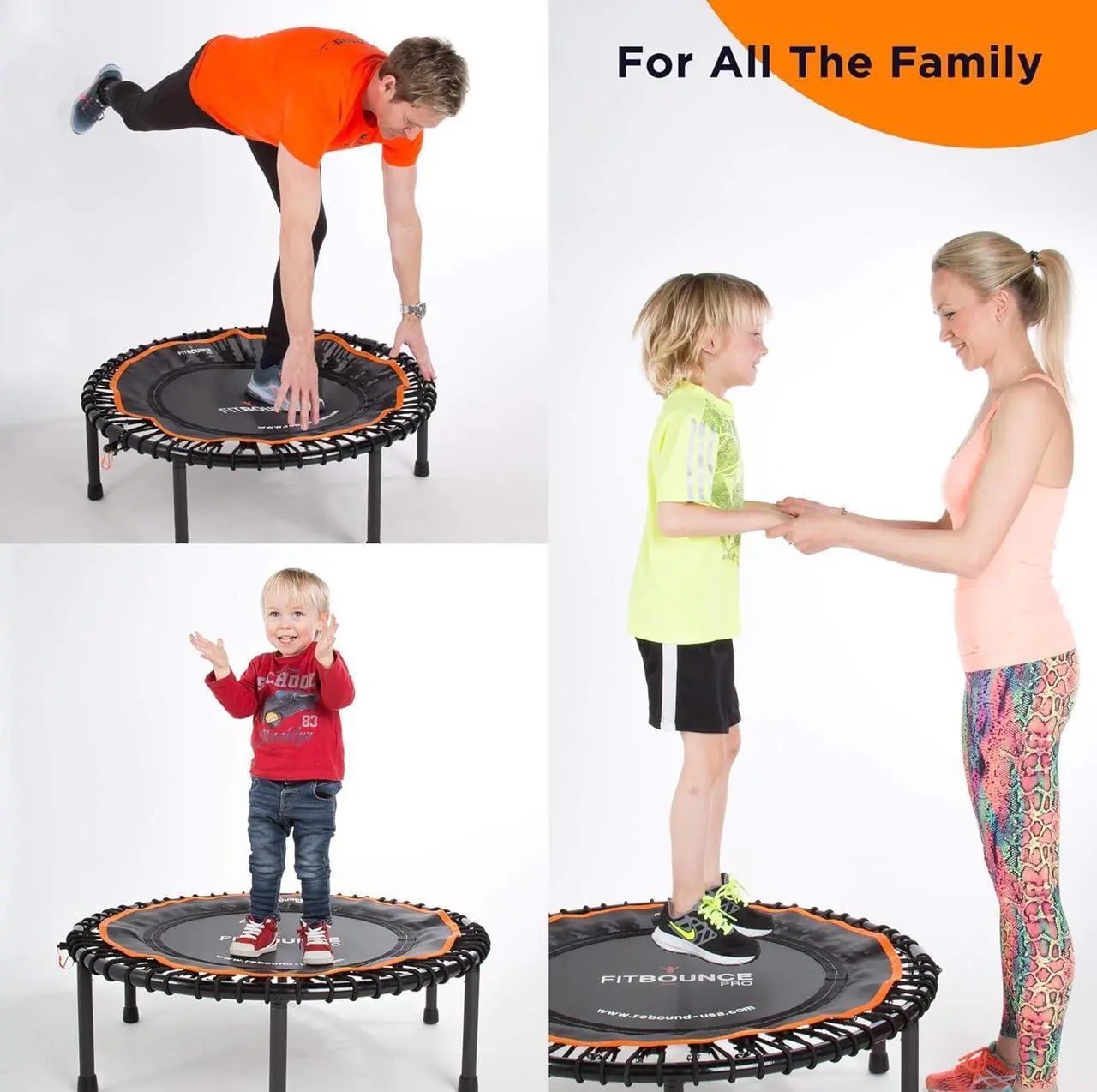 Alt view image 6 of 7 - FIT Bounce PRO USA Bungee Rebounder | Assembled | Half Folding | Silent & Beautifully Designed Pro Indoor Mini Trampoline for Adults & Kids | DVD & Online Workouts,Storage Bag & Bounce Counter