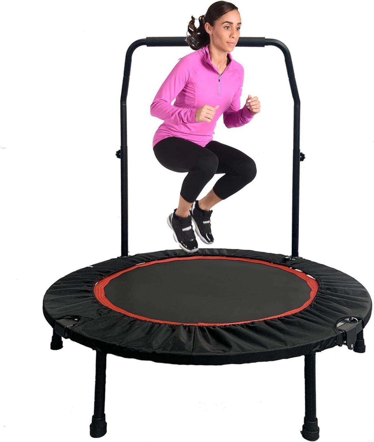 Main image of 40" Foldable Trampoline, 660LBS Fitnes Trampoline, Indoor/Outdoor Jumping Workouts,