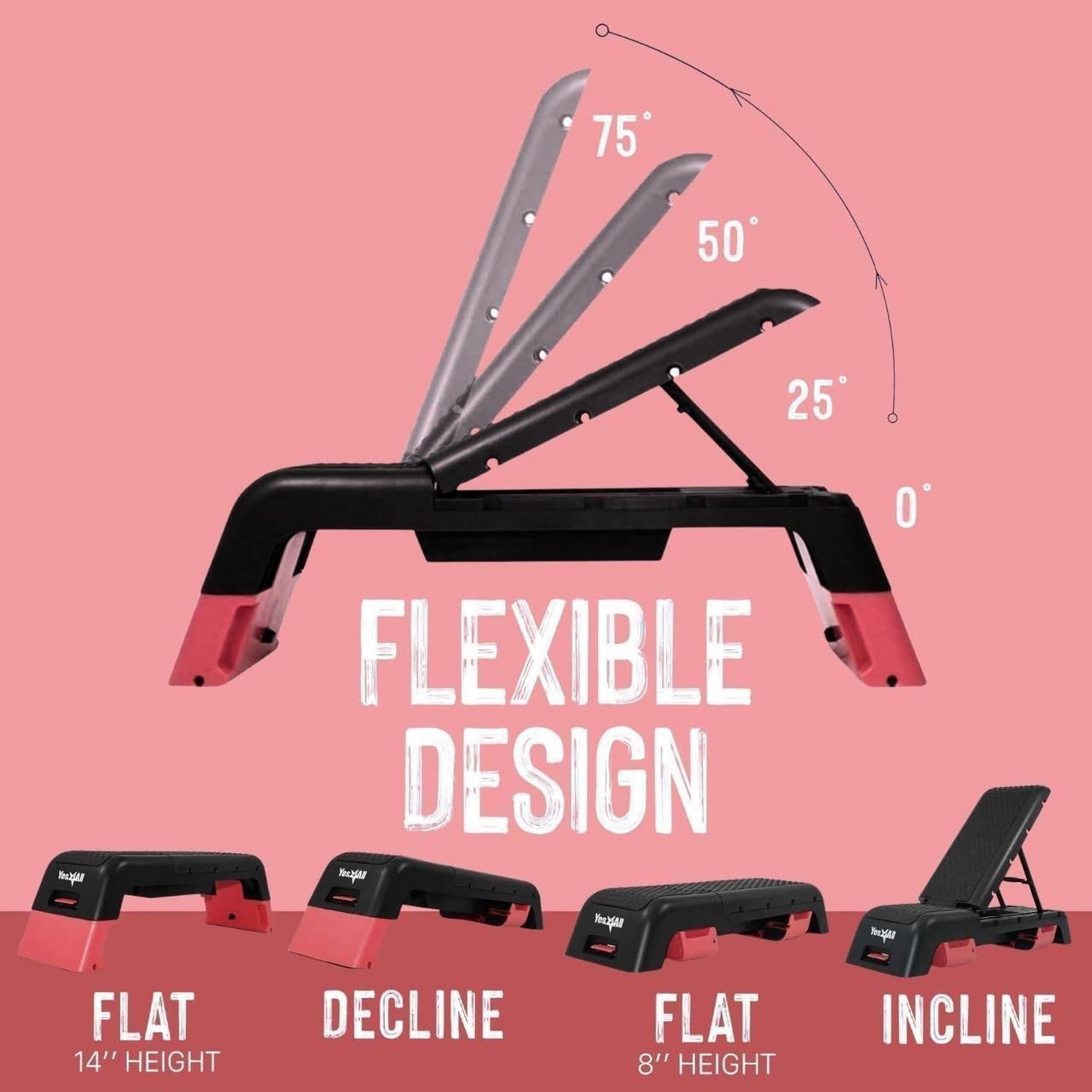 Alt view image 2 of 6 - Yes4All Multifunctional Aerobic Deck - Versatile Fitness Station, Weight Bench, Aerobic Stepper, Plyometrics Box for Cardio Workouts and Strength Training