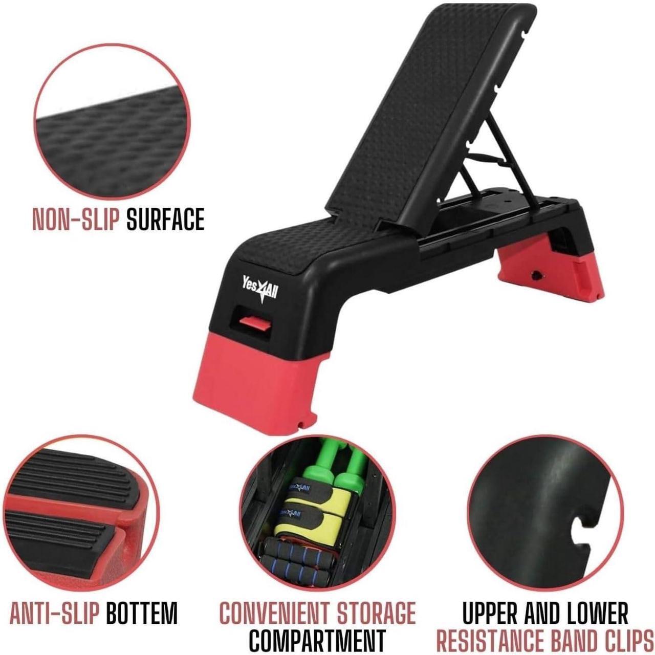 Alt view image 3 of 6 - Yes4All Multifunctional Aerobic Deck - Versatile Fitness Station, Weight Bench, Aerobic Stepper, Plyometrics Box for Cardio Workouts and Strength Training