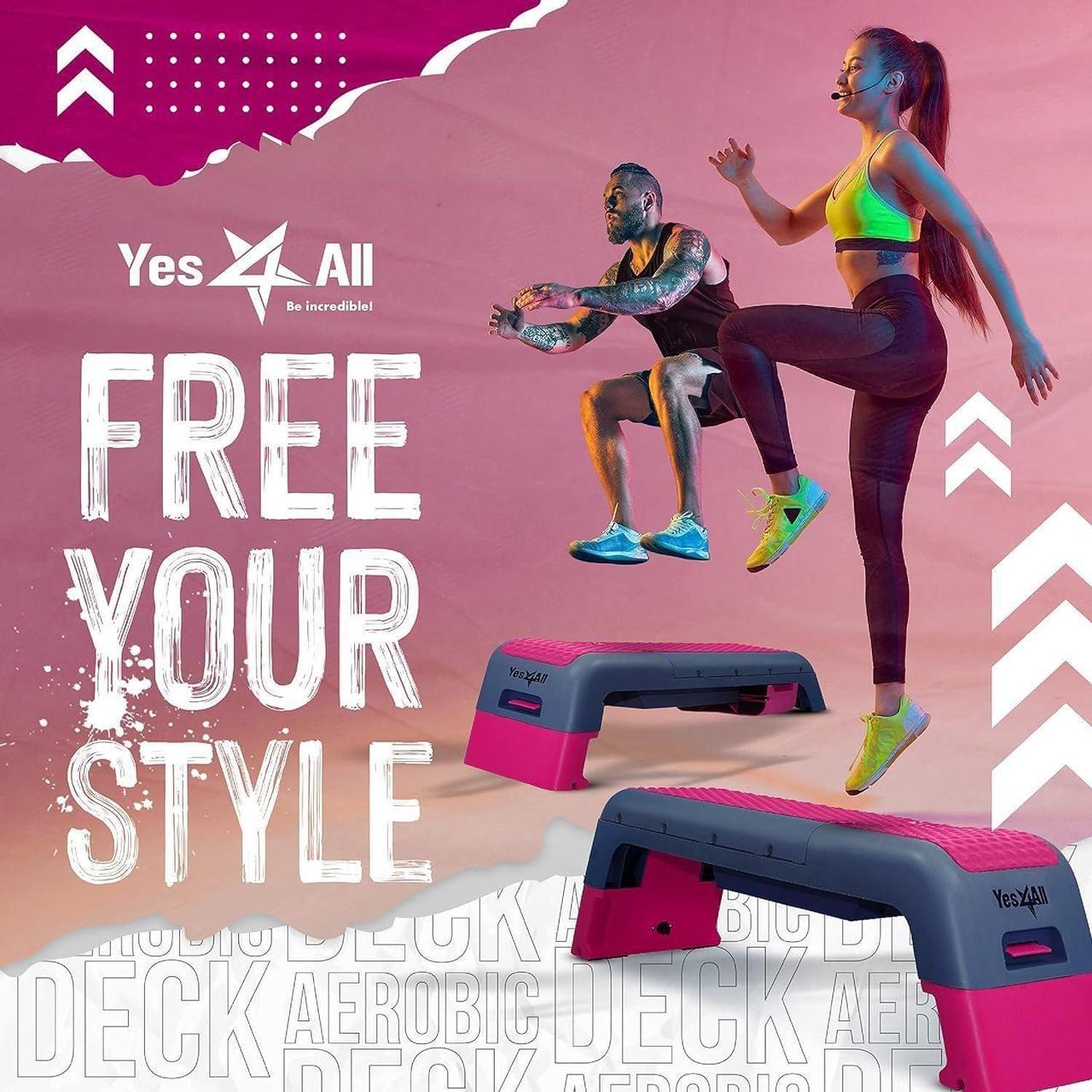 Alt view image 5 of 6 - Yes4All Multifunctional Aerobic Deck - Versatile Fitness Station, Weight Bench, Aerobic Stepper, Plyometrics Box for Cardio Workouts and Strength Training