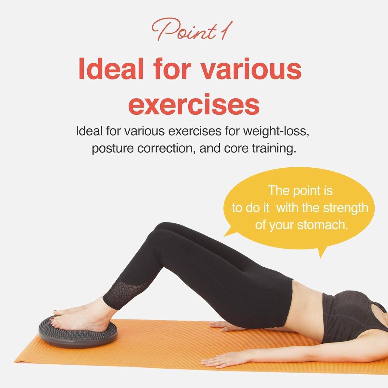 Alt view image 2 of 7 - Primasole Balance disc 1 PC Comes with an air Pump Exercise Disk for Stability Workout