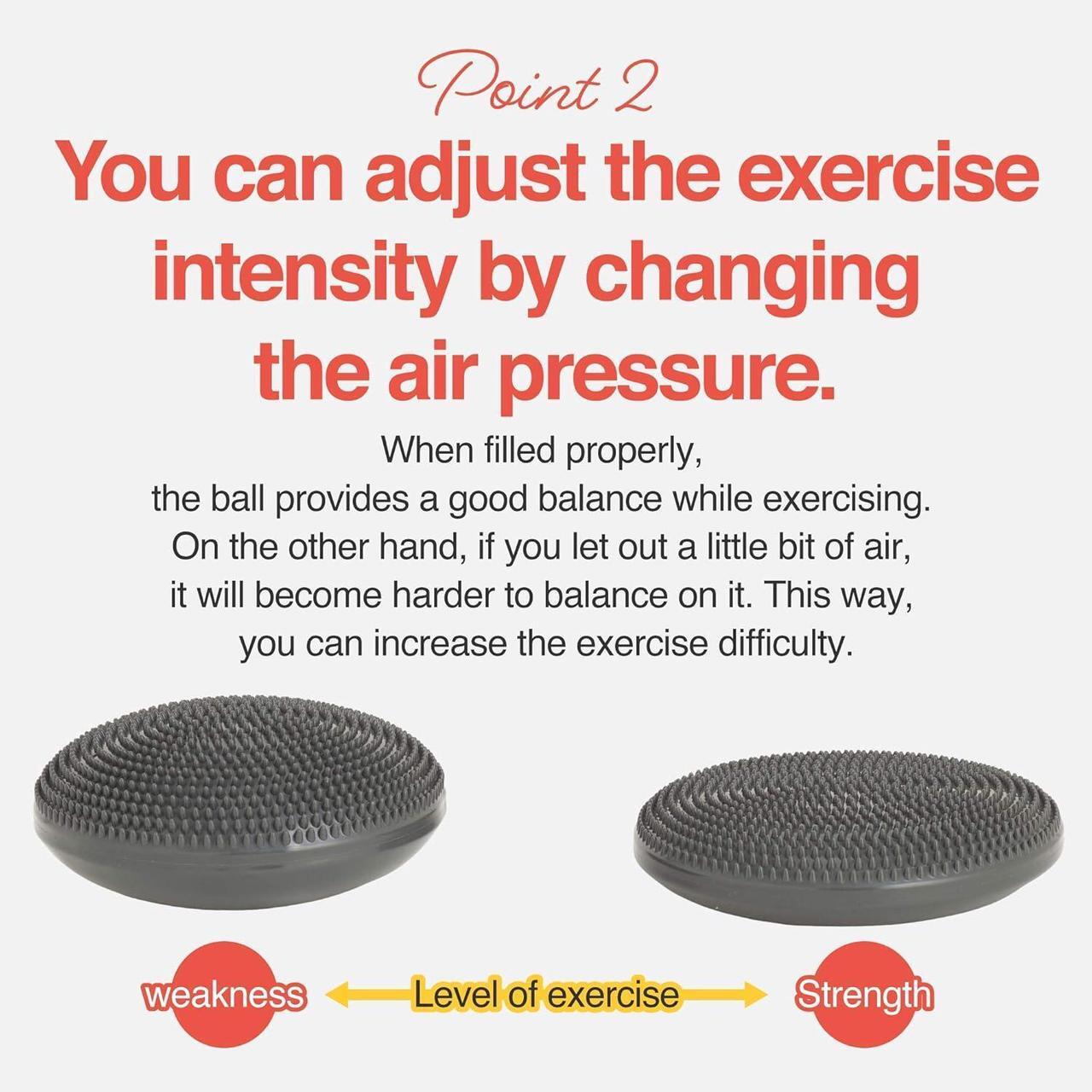 Alt view image 3 of 7 - Primasole Balance disc 1 PC Comes with an air Pump Exercise Disk for Stability Workout