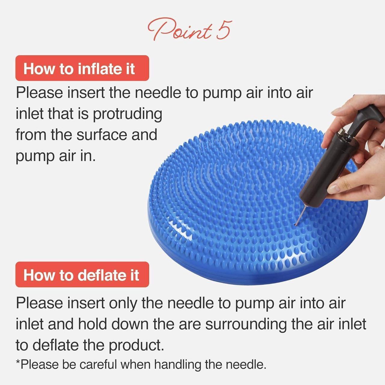 Alt view image 6 of 7 - Primasole Balance disc 1 PC Comes with an air Pump Exercise Disk for Stability Workout