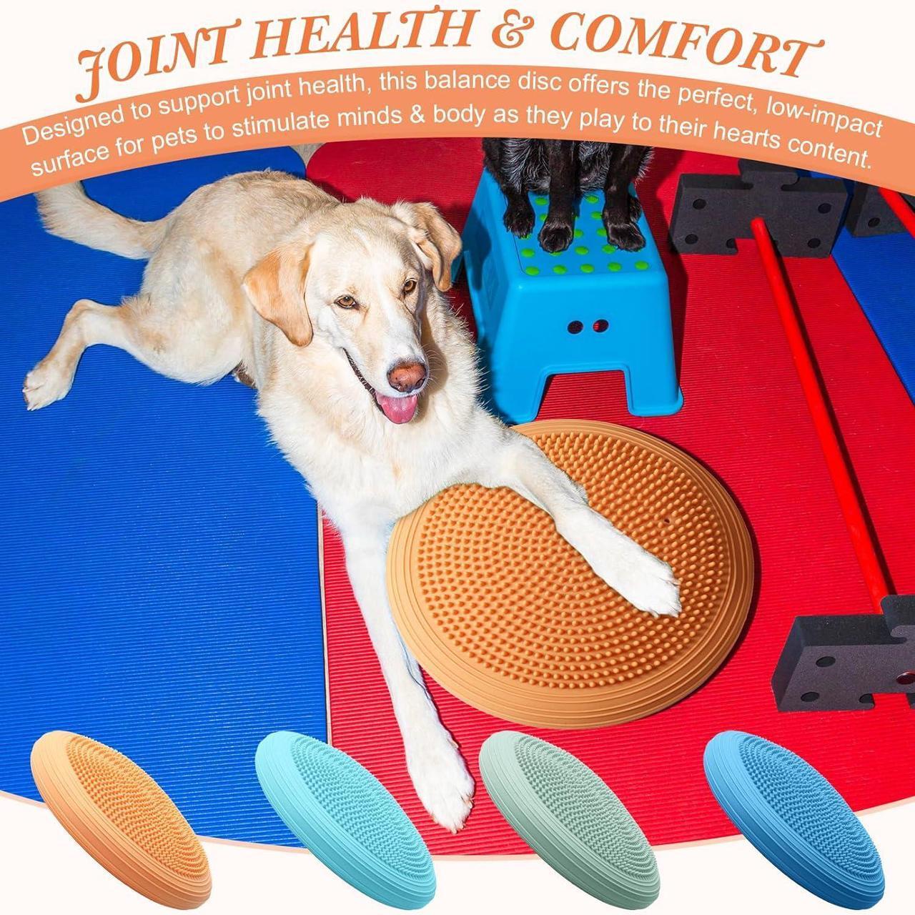 Alt view image 6 of 6 - Libima 4 Pcs Wiggle Seat Inflated Wobble Cushion for Sensory Kid 13 Inches Balance Disc Flexible Seating for Classroom Sensory Pad for Chair Wiggle Cushion with Needle Pump