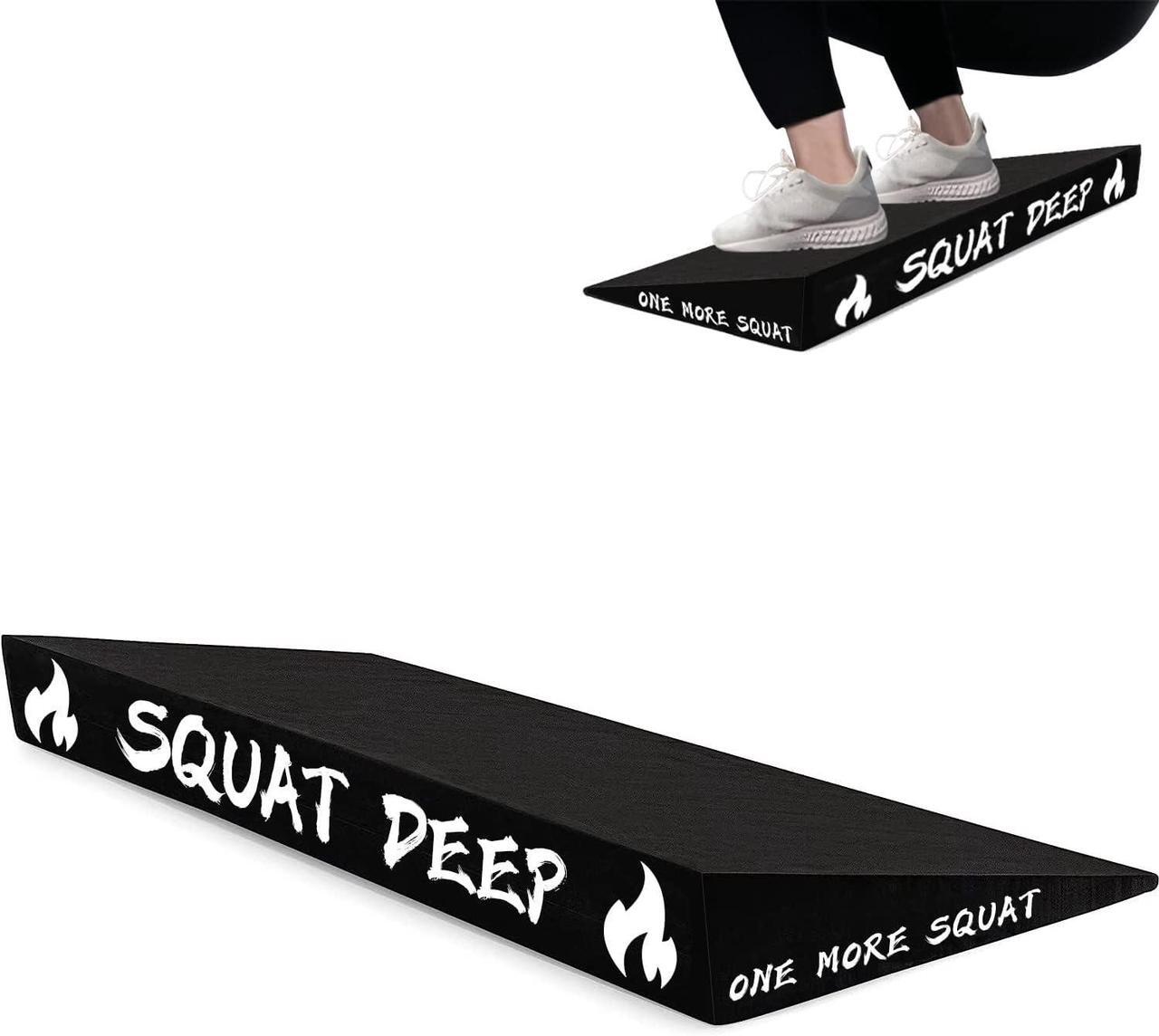 Main image of Slant Board for Weightlifting and Calf Stretching - Non-Slip Heel Elevated Squat Wedge Block