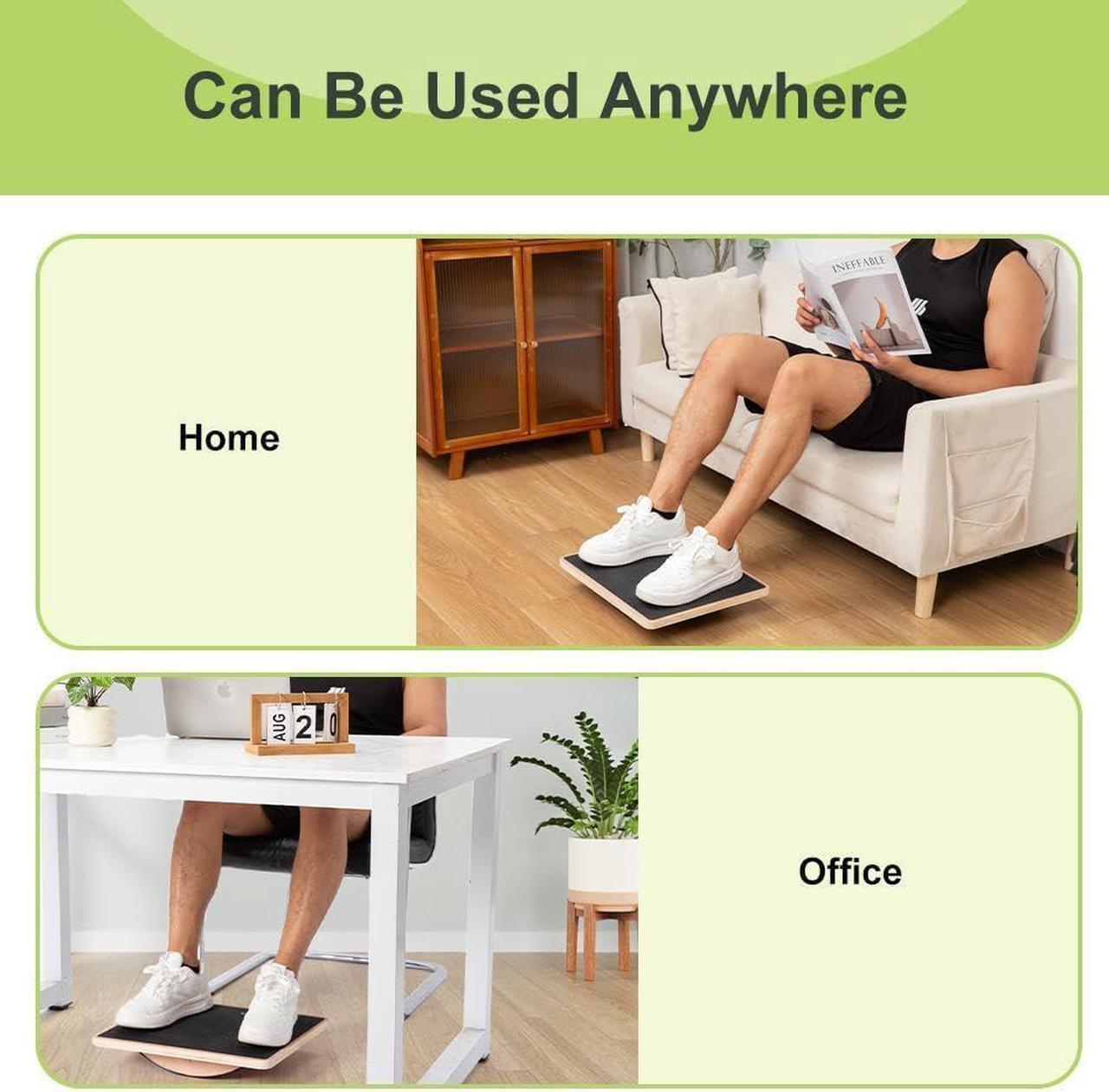 Alt view image 6 of 6 - Rocker Balance Board for Core Strength & Stability, Non-Slip Wobble Board with Portable Design, Multifunctional Fitness Equipment for Home/Gym/Office, Therapy & Coordination Training
