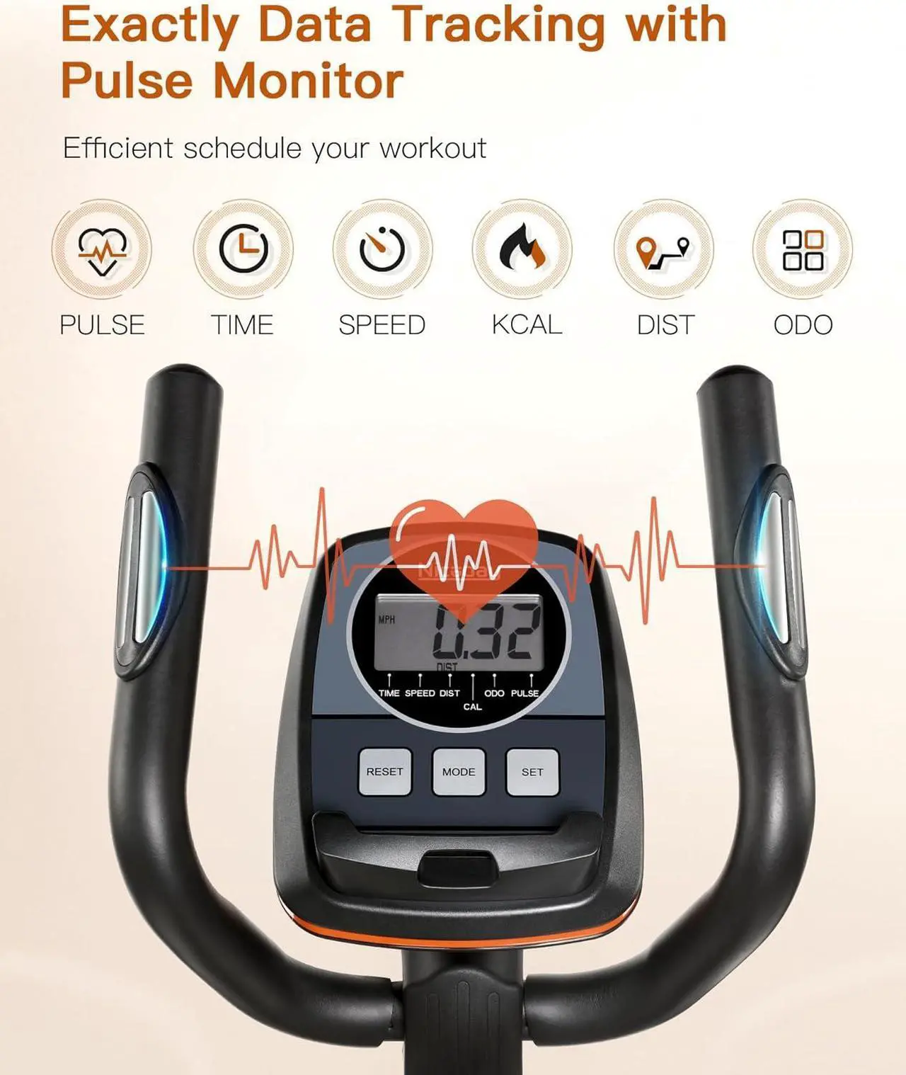 Alt view image 7 of 7 - Niceday Elliptical Machine, Elliptical Exercise Machine for Home with Hyper-Quiet Magnetic Driving System, Elliptical Trainer with 15.5IN-18IN Stride, 16 Resistance Levels, 400LBS Loading Capacity