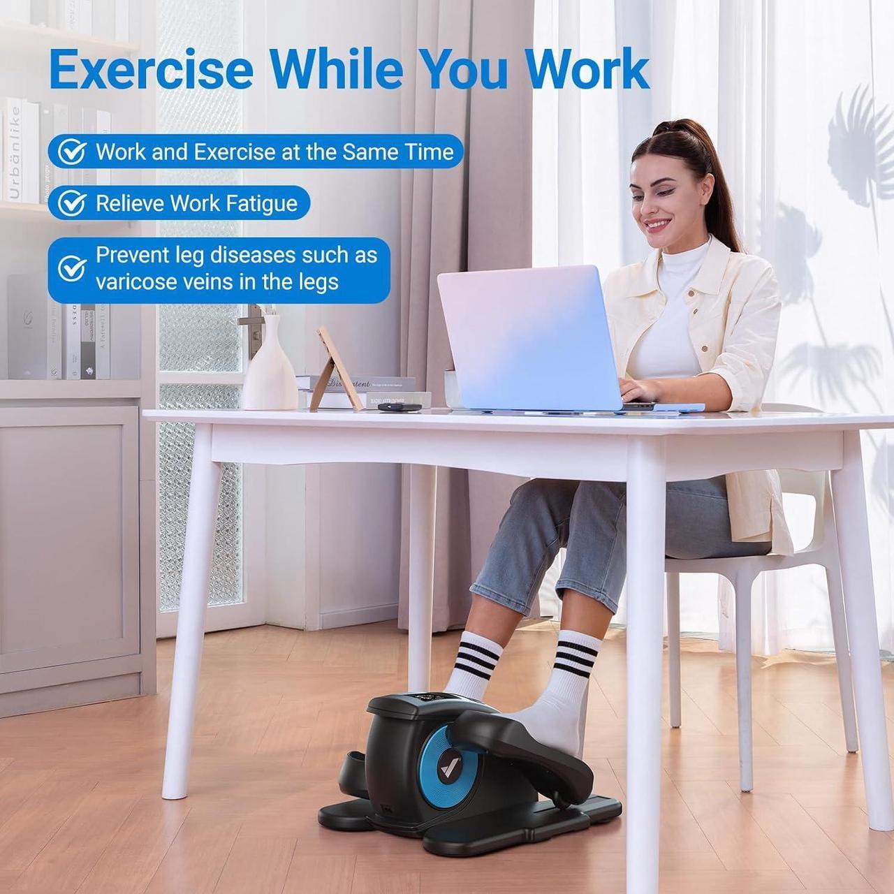 Alt view image 2 of 7 - MERACH Under Desk Elliptical Machine, Ellipse Leg Exerciser As Seen On TV for Seniors Adults Fully Assembled, Elliptical Exercise Machine Portable&Quiet Electric Pedal with Remote Control&12 Auto mode