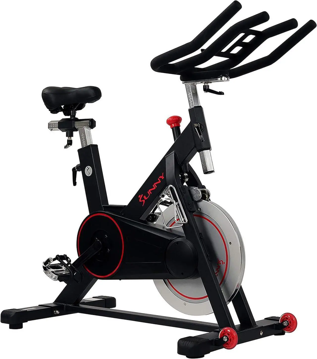 Alt view image 2 of 7 - Sunny Health & Fitness Magnetic Belt Drive Indoor Cycling Bike With Optional SunnyFit® App Connectivity