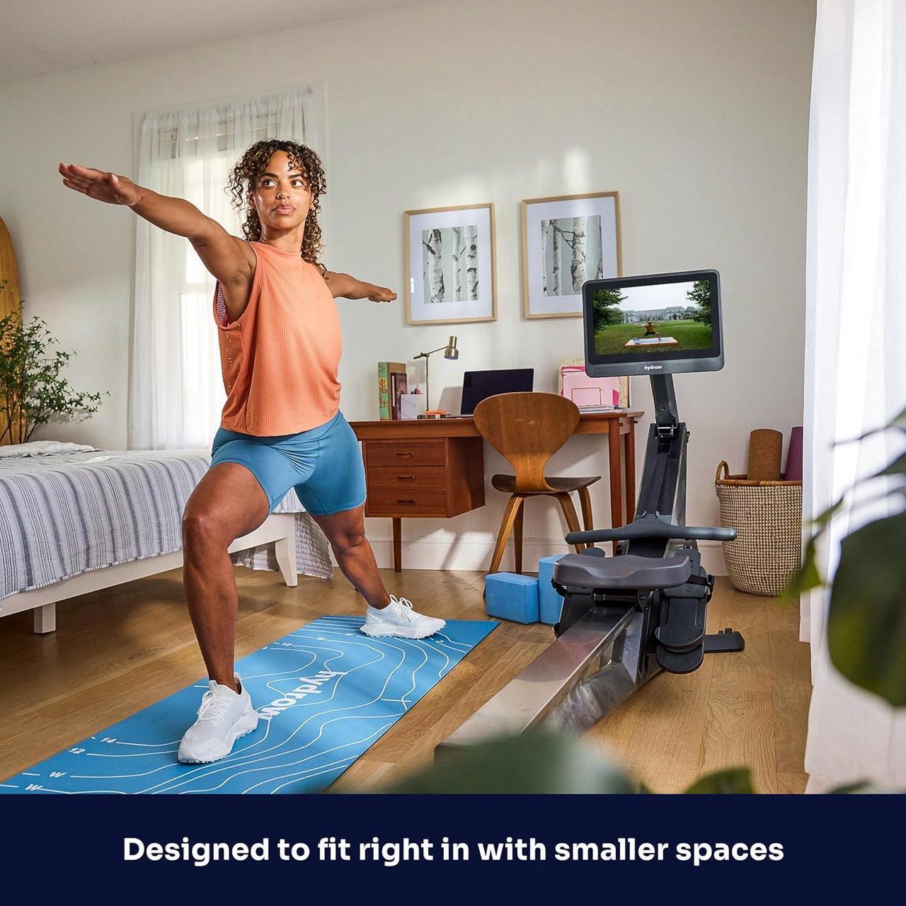 Alt view image 7 of 7 - Hydrow Wave Rowing Machine with 16" HD Touchscreen & Speakers - Foldable | Live Home Workouts, Subscription Required