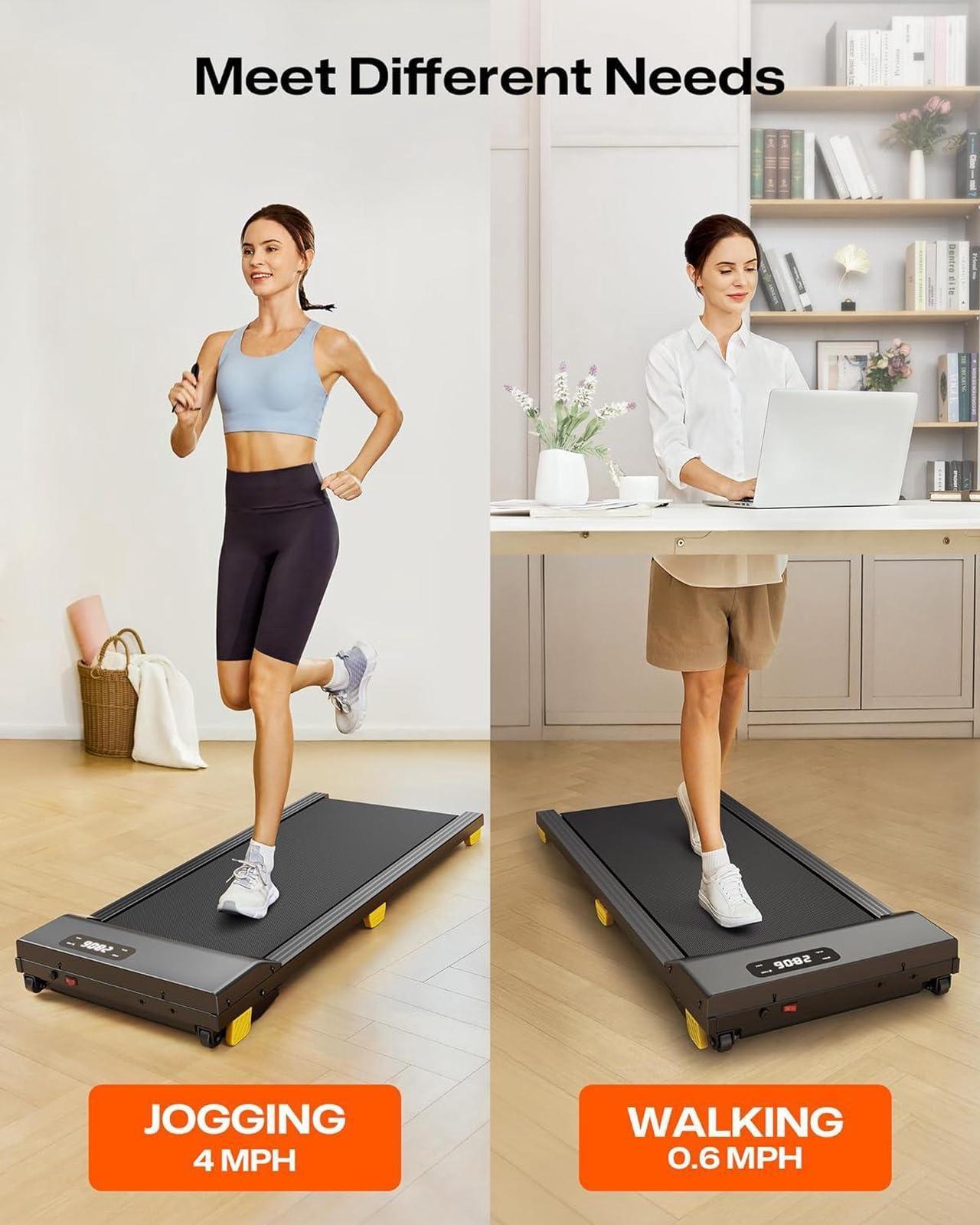 Alt view image 6 of 6 - Walking Pad, Under Desk Treadmill for Home Small, Portable Treadmill with Six-Point Shock Absorption, Quiet Walking Pad for Office