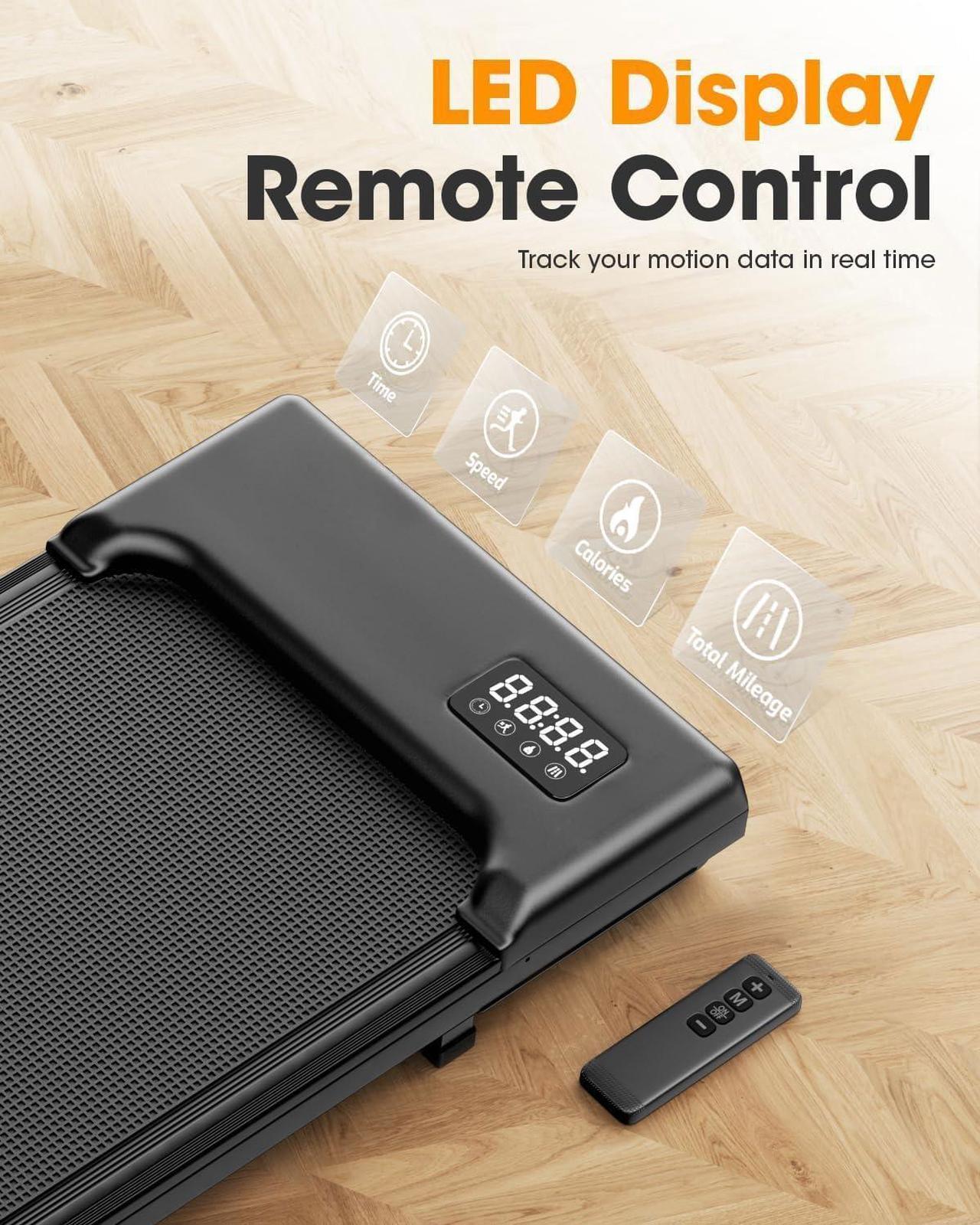 Alt view image 4 of 5 - THAILE Walking Pad Treadmill 300 lb Capacity, Small Walking Pad for Small Spaces, 3 in 1 Portable Treadmill for Home and Office with LED Display, 2.5 HP and Remote Control
