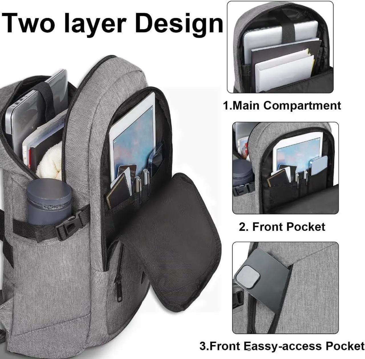 Mancro Laptop Backpack - Thumbnail 3